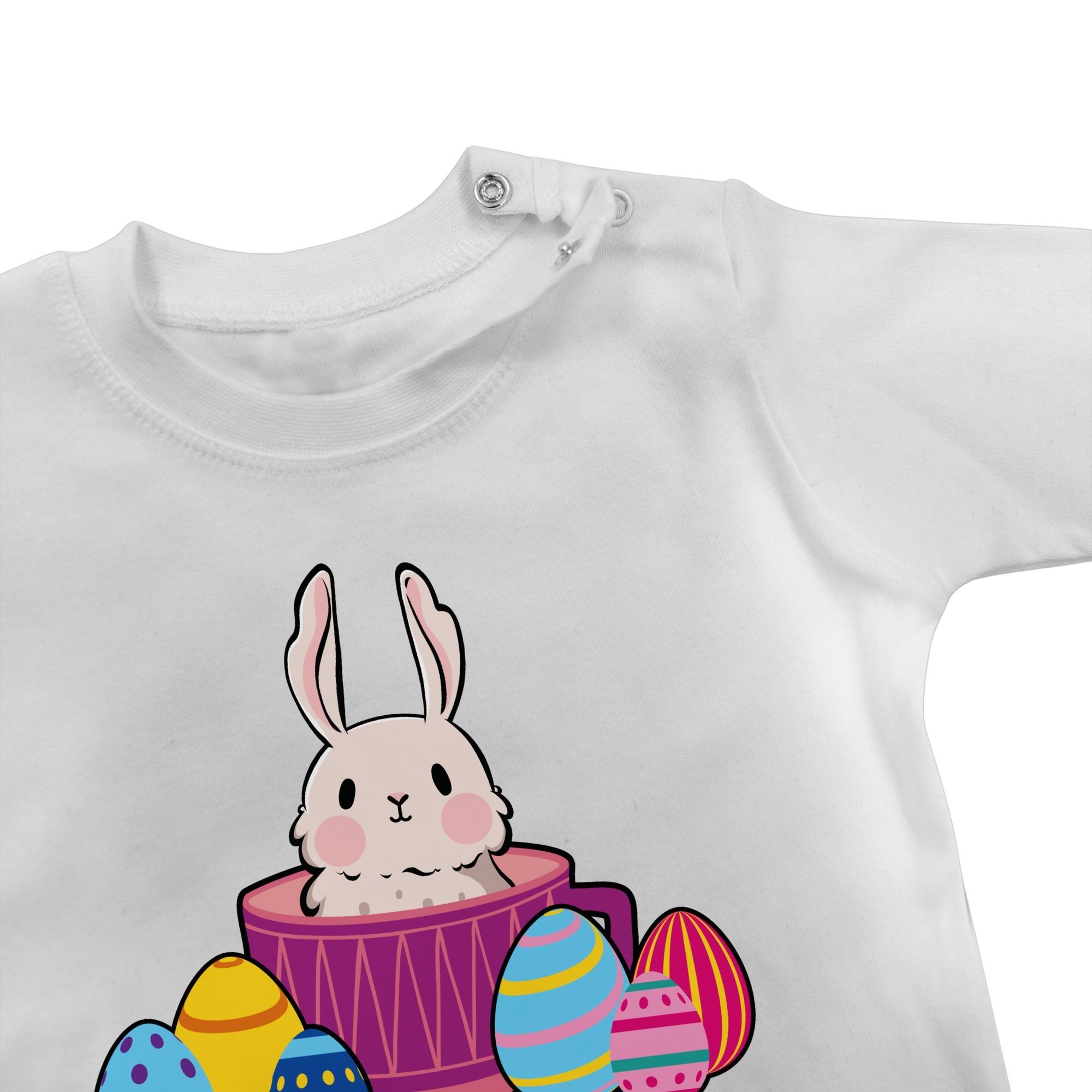 erstes in T-Shirt 2 Tasse Ostern - Ostergeschenke schwarz Shirtracer Weiß Hase Mein -