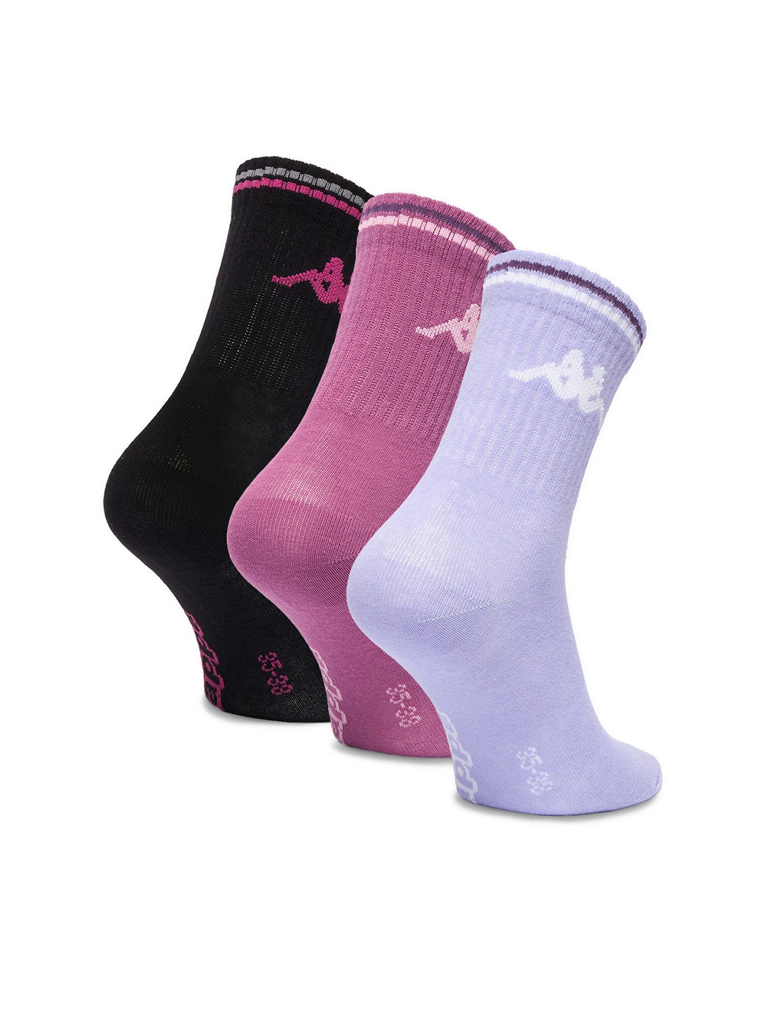 Kappa Basicsocken Kappa Damen Langsocken Schwarz, Lila KAPPA-CEO_KR_KAPPA_ 003_W_AW25 (3