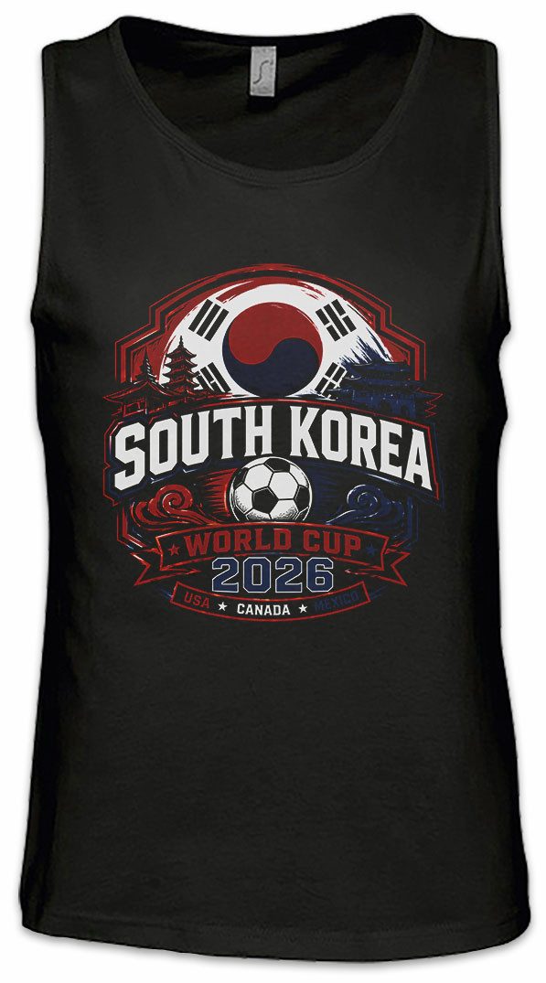 Urban Backwoods Tanktop Team South Korea 1 Ärmelloses T-Shirt Südkorea Hanguk Seoul Taeguk Fußball WM Hanbok Hallyu