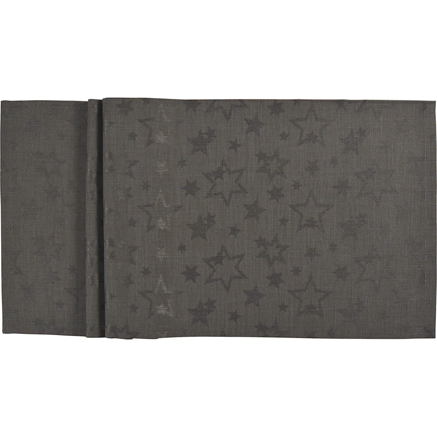 sander table + home Tischdecke Festliche Tischdecke COSMO mit Fleckschutz grafit Sterne 135x170 cm (1-tlg)