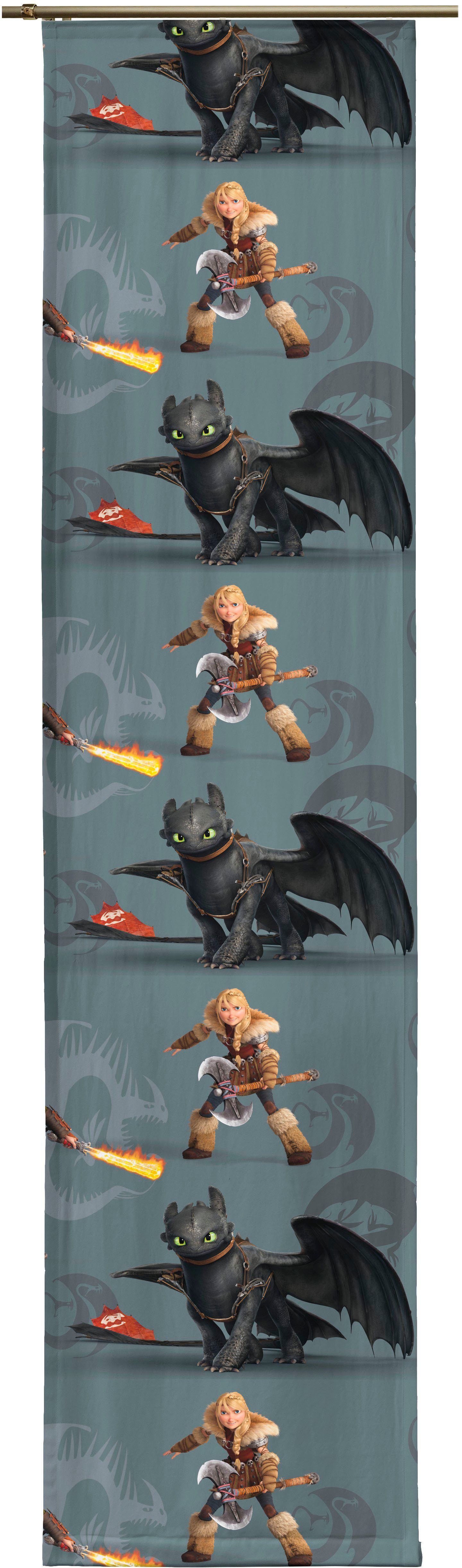 Wirth Schiebegardine Dragons (1 St), Paneelwagen, verdunkelnd, Satin, Universal Pictures