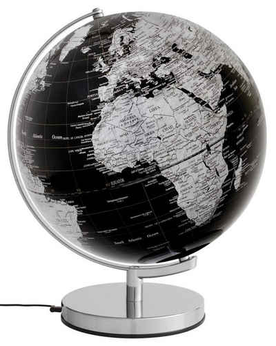 emform® Globus Globus 30cm beleuchtet Stellar Light black, schwarz, politisch, drehbar um 1 Achse
