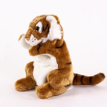Teddys Rothenburg Kuscheltier Tiger Handpuppe 25 cm rot getigert Kuscheltier (Tiger 25 cm Handpuppe Spielzeug für Kinder & Babys Plüschtiger, Plüschtiere)