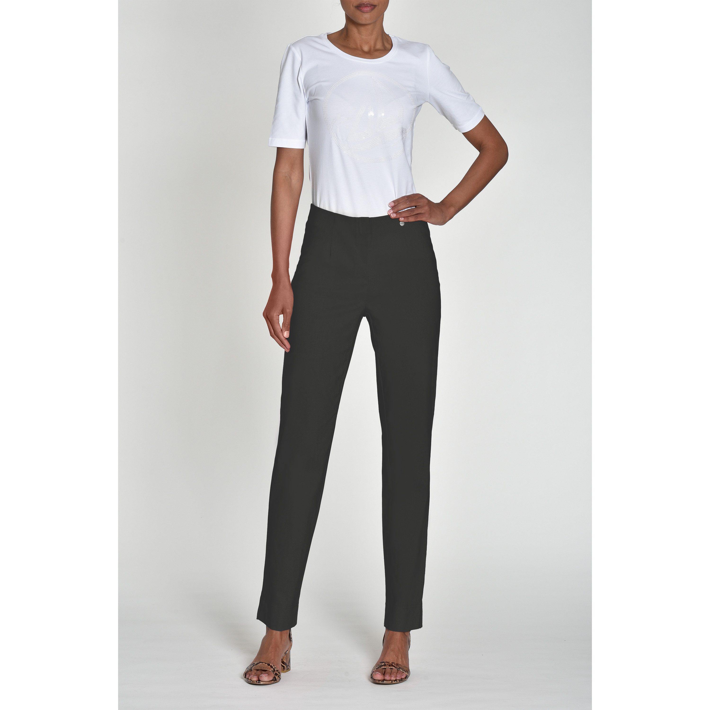 ROBELL Stretch-Hose Stoffhose Bengaline Style MARIE