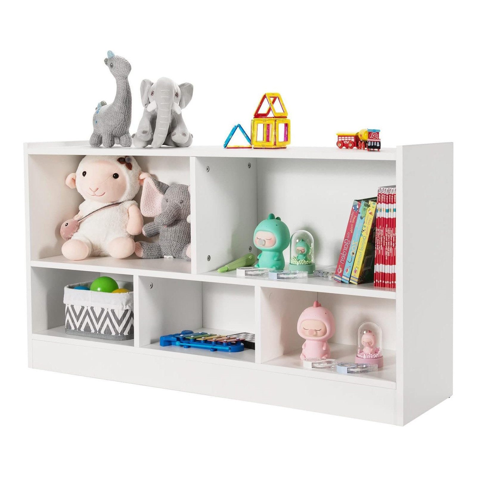 KOMFOTTEU Kinderregal Bücherregal, mit 5 Fächern, günstig online kaufen