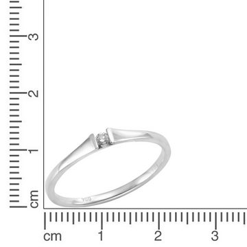 Orolino Fingerring 585 Weißgold Brillant 0,04ct.