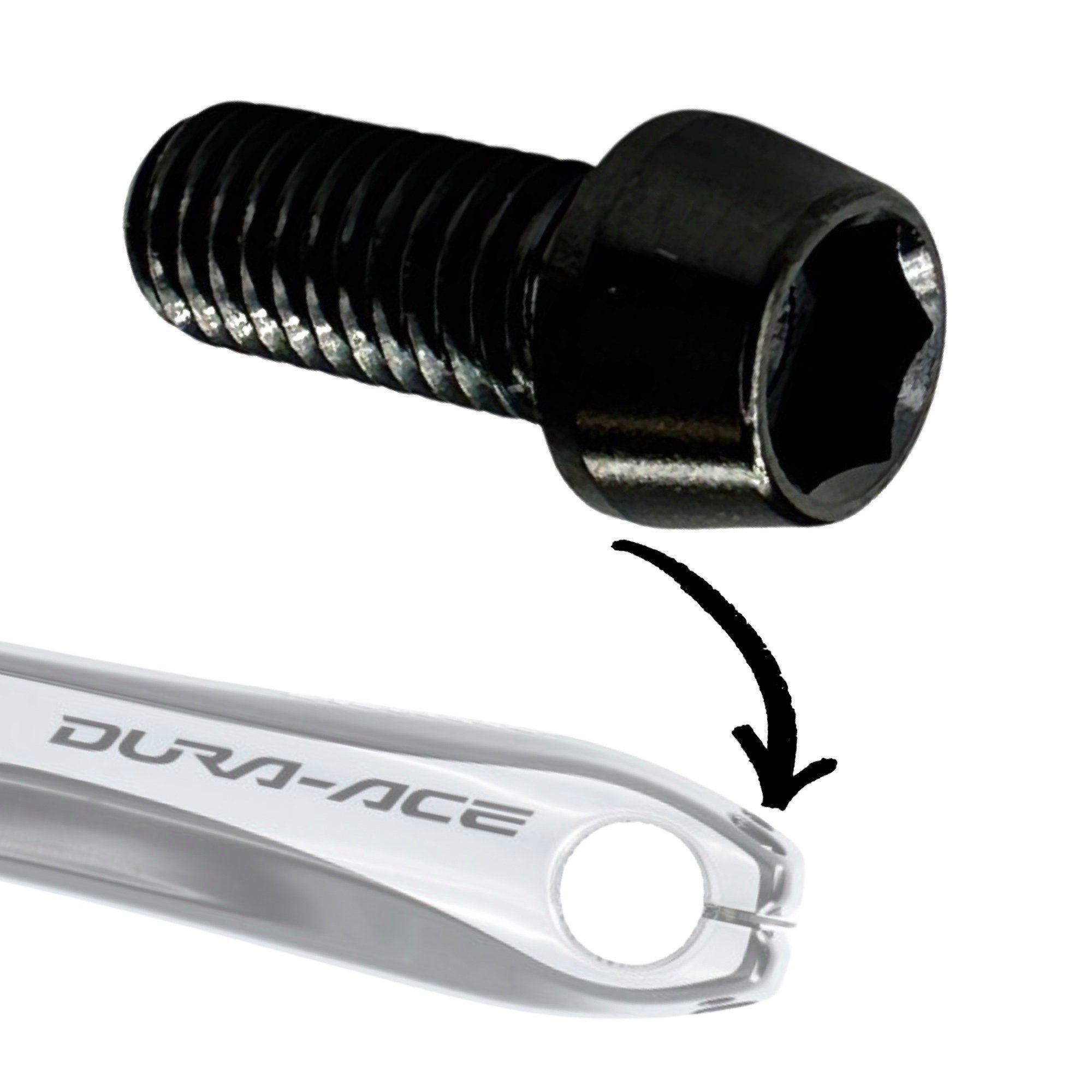 Fantic26 Fahrradkurbel Titan M6 Innensechskant Hollowtech 2 Shimano Kurbelarm Klemm Schraube
