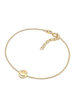 Elli Armband mit Smile Face und Kristalle 925 Silber