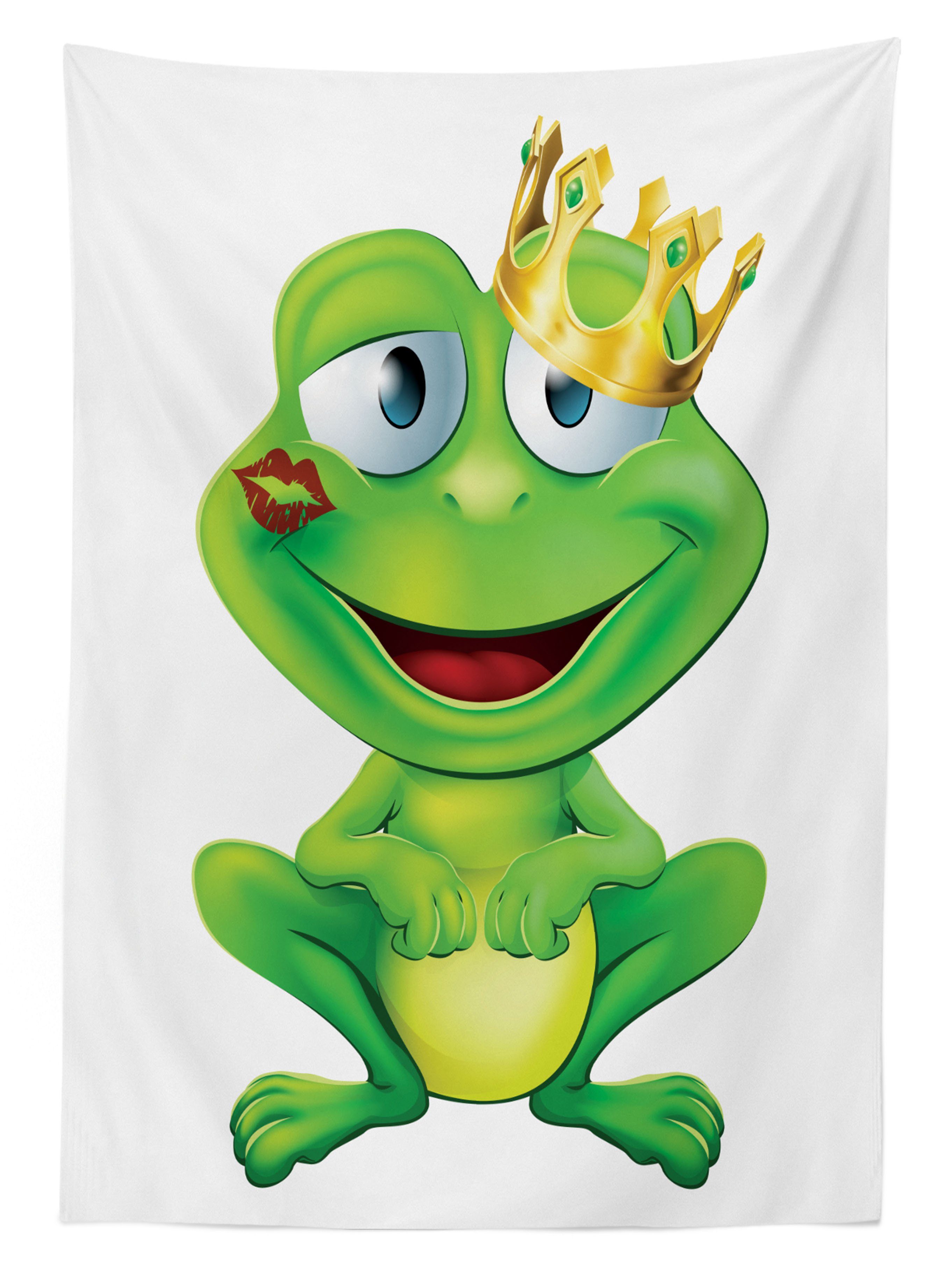 Abakuhaus Tischdecke Farbfest Bereich den Prince Waschbar Klare Crown Für geeignet Bunt Farben, Außen Frog
