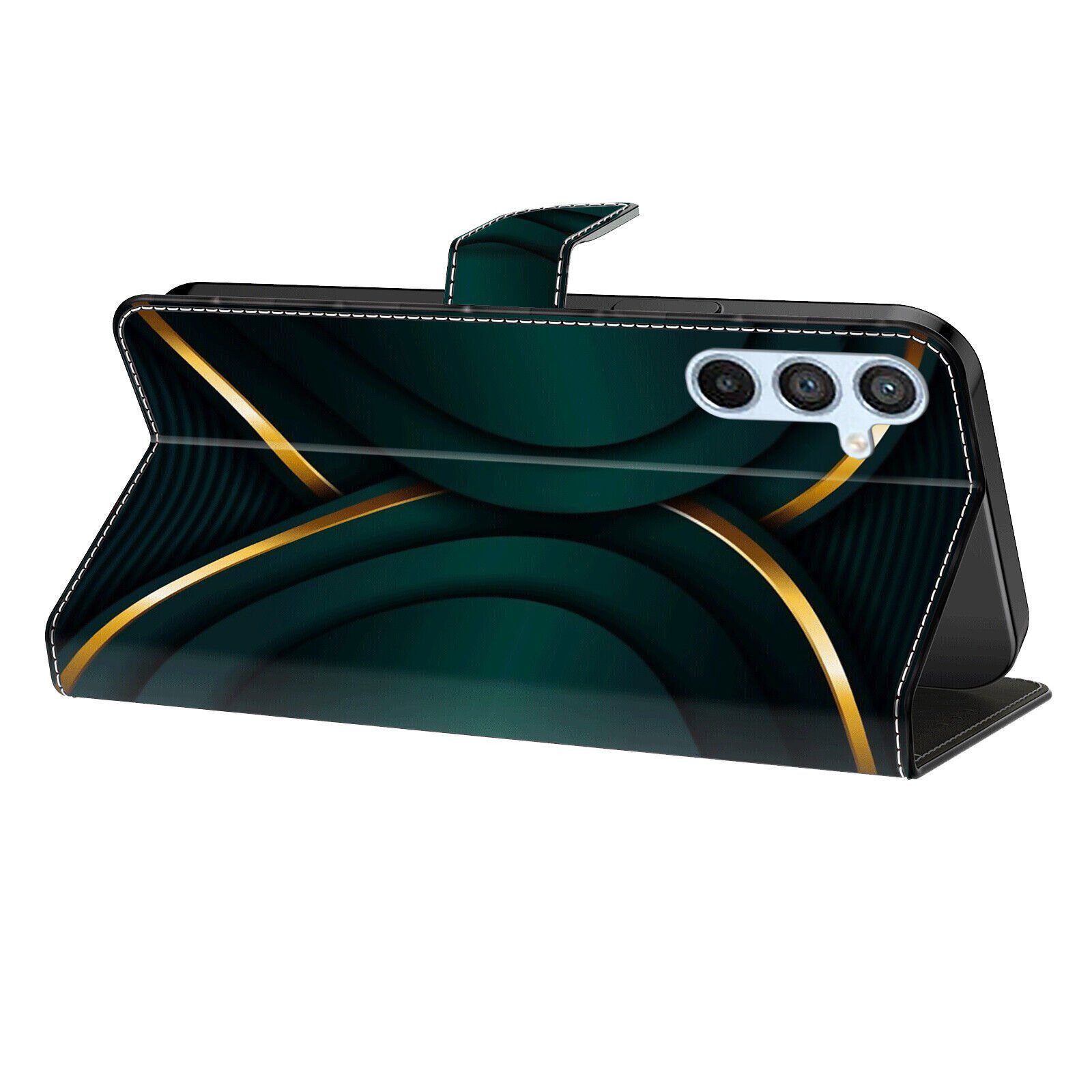 CLM-Tech Handytasche für Samsung Galaxy A27 5G Klapphülle aus PU-Leder (1-tlg., Flip Case), Magnetverschluss, Standfunktion und Kartenfächer – Bild 5 von 5