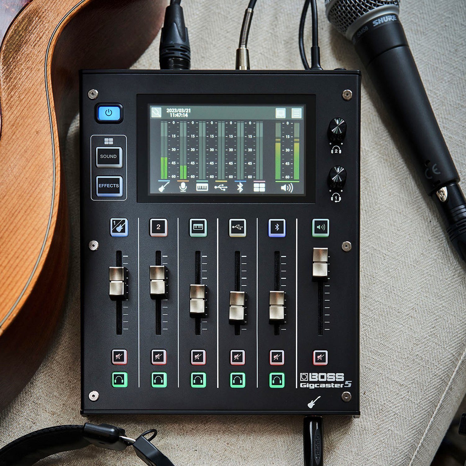 Boss by Roland Mischpult Boss GCS-5 Gigcaster Audio Streaming Mixer, (Mixer), All-In-One USB-Interface-Lösung