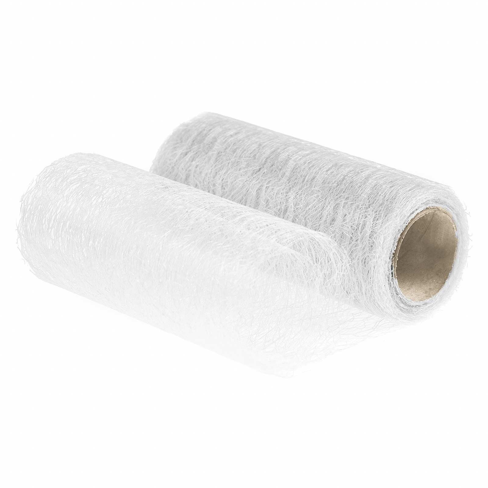 maDDma Stoff Dekostoff in Netzoptik 9m Unifarben Netzband Farbwahl, weiß