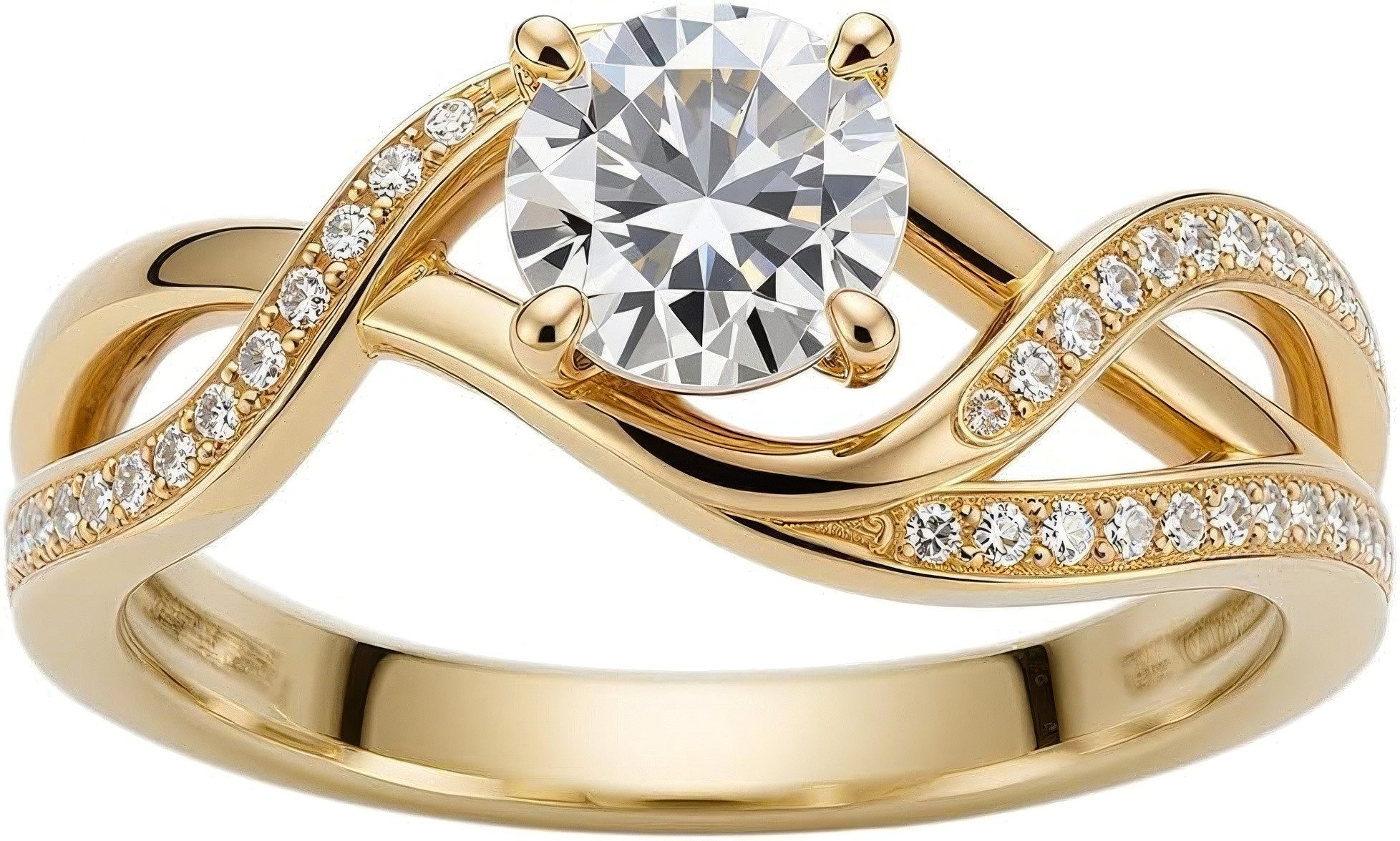 Diamantring 14K Gold-Diamantring, 1CT Damen-Diamantring,e Vs1 3ex Verlobungsring