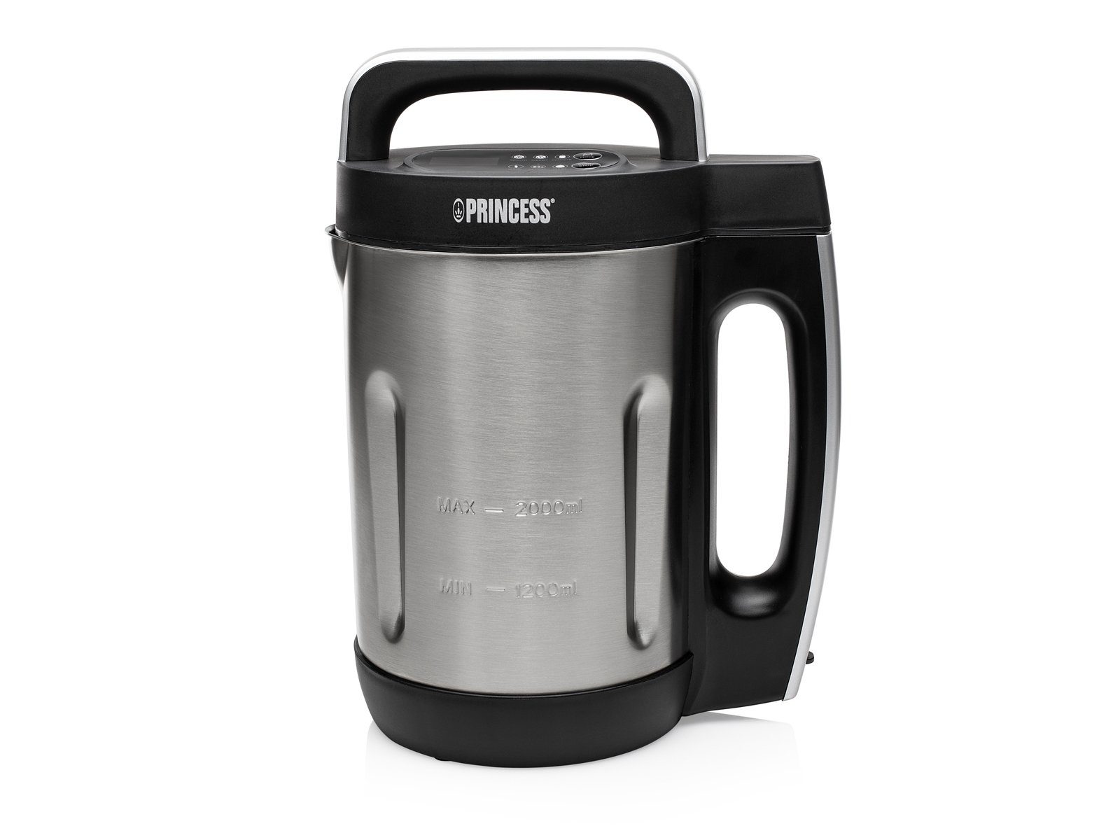 PRINCESS Multikocher, 1000 W, Digitaler Suppenkocher Standmixer Smoothiemaker Thermokocher Edelstahl