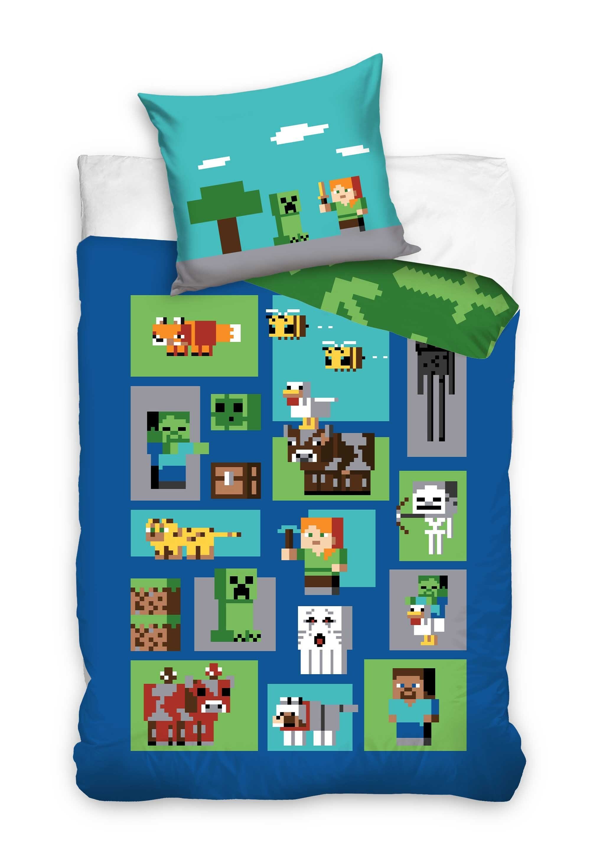 Minecraft Bettwäsche Minecraft Kinderbettwäsche 135 x 200 cm, Bettbezug