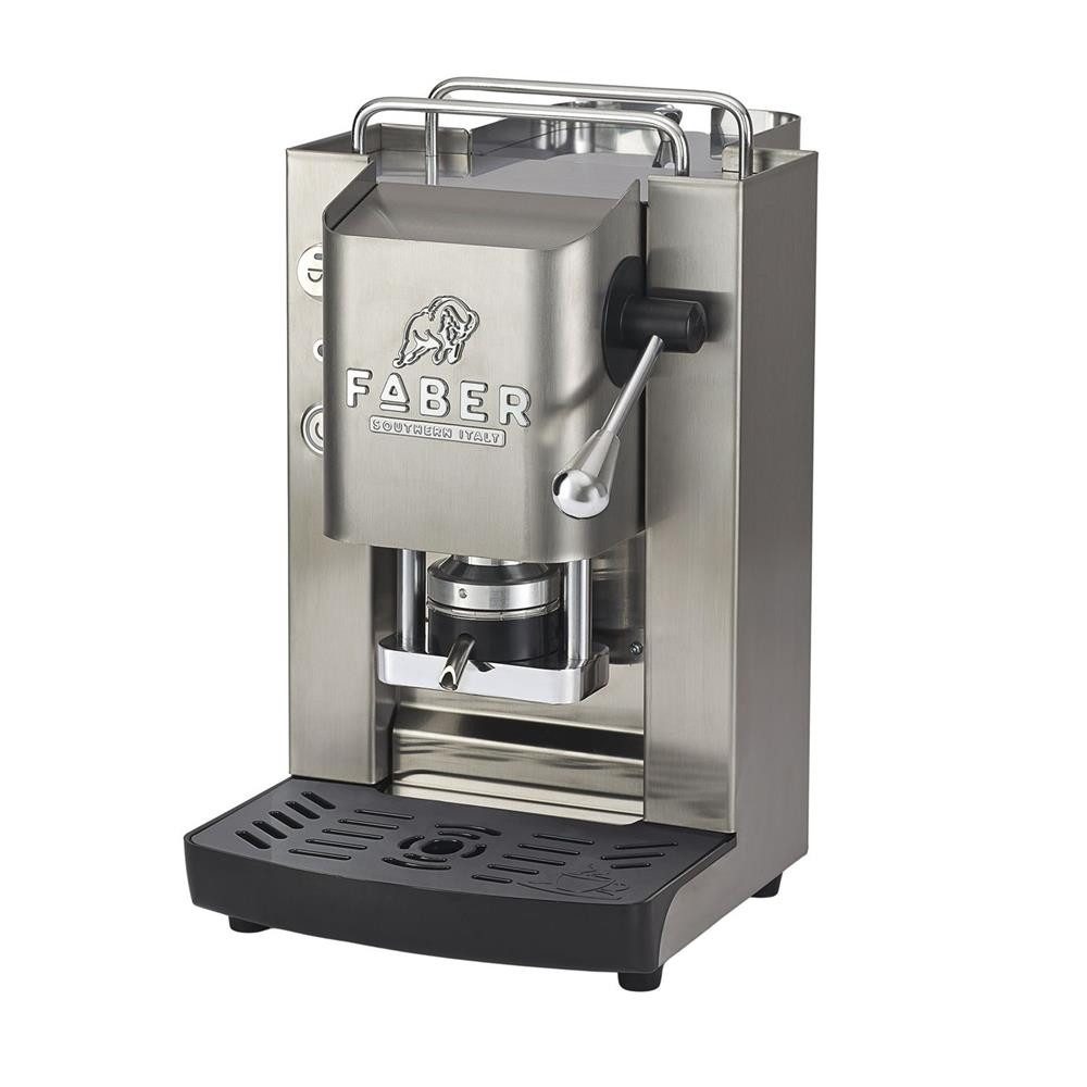 Faber Coffee Machines Espressomaschine Faber Pro Inox Essential Kaffeepadmaschine, 44mm ESE Pads, hochwertiges Gehäuse bei professioneller Leistung