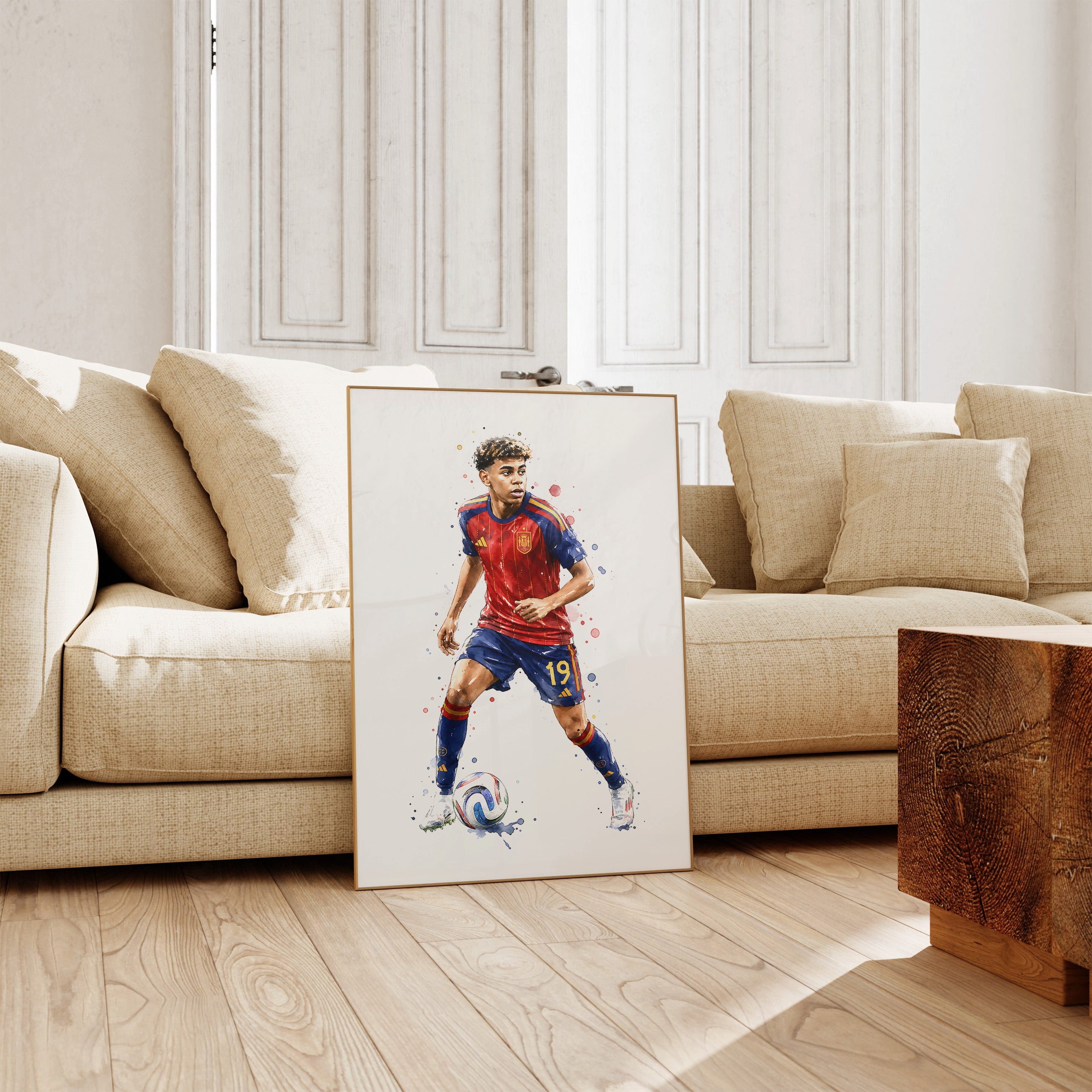 JUSTGOODMOOD Poster Spanien Fussball Geschenkidee Aquarell Sport Wandbild Deko Print ohne, (1 St) – Bild 5 von 5