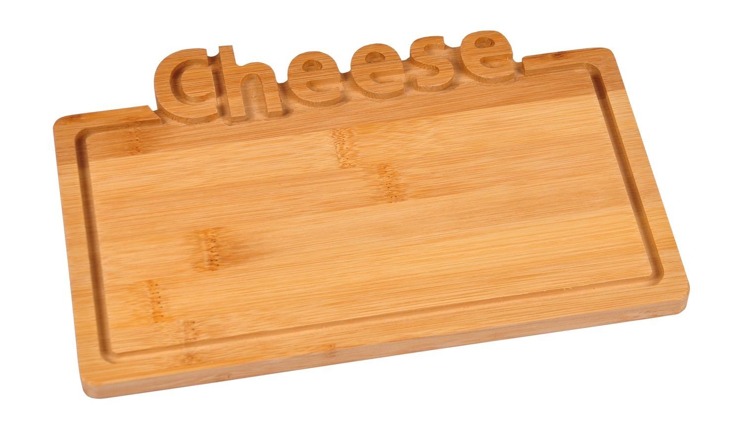 Servierplatte Bambus Käse-Servierplatte 25x17cm Frühstücksbrett Serviertablett Deko