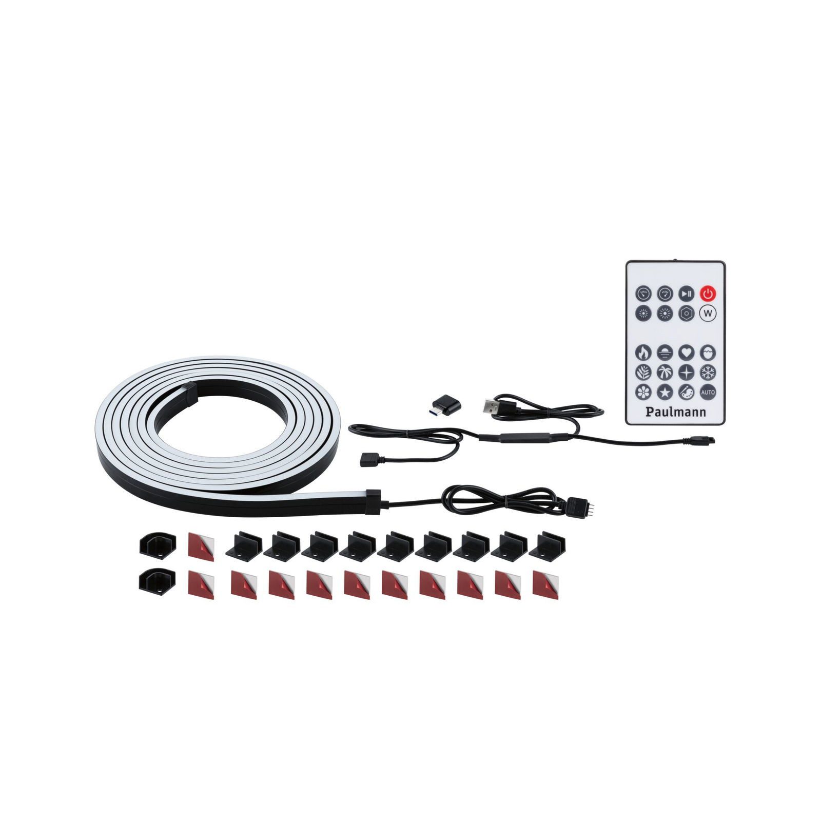 Paulmann LED-Lichterschlauch Entertain LED Schlauch Black Neon RGB+, Farbwechsler & Farbsteuerung & Dimmer