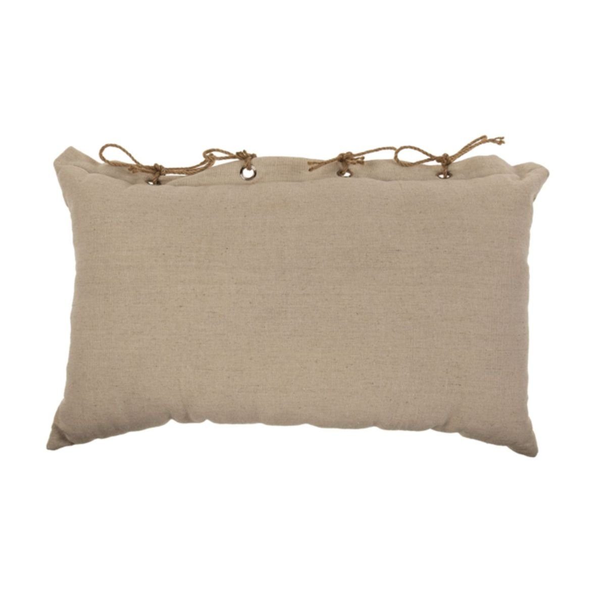 Out of the Blue Dekokissen Sofakissen mit 4 Kordel-Schleifen Dekokissen in beige ca. 50 x 30 cm, mit 4 Kordel-Schleifen