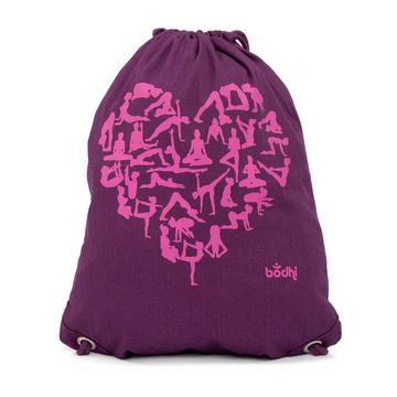 bodhi Turnbeutel Turnbeutel GymBag mit Print YOGA HEART, lila