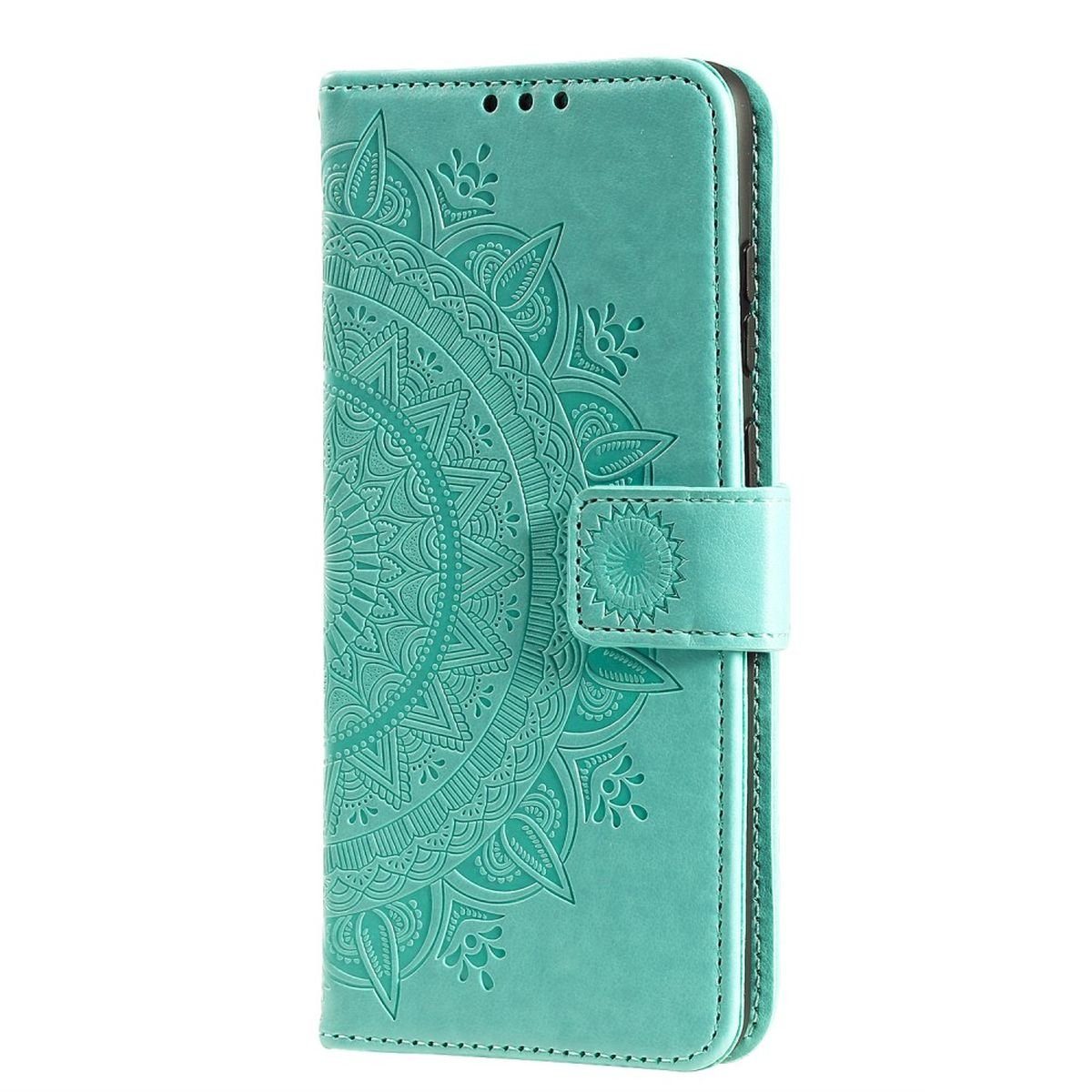 CoverKingz Handyhülle Hülle für Samsung Galaxy A13 4G Handyhülle Flip Case Cover Tasche 16,5 cm (6,5 Zoll), Klapphülle Schutzhülle mit Kartenfach Schutztasche Motiv Mandala