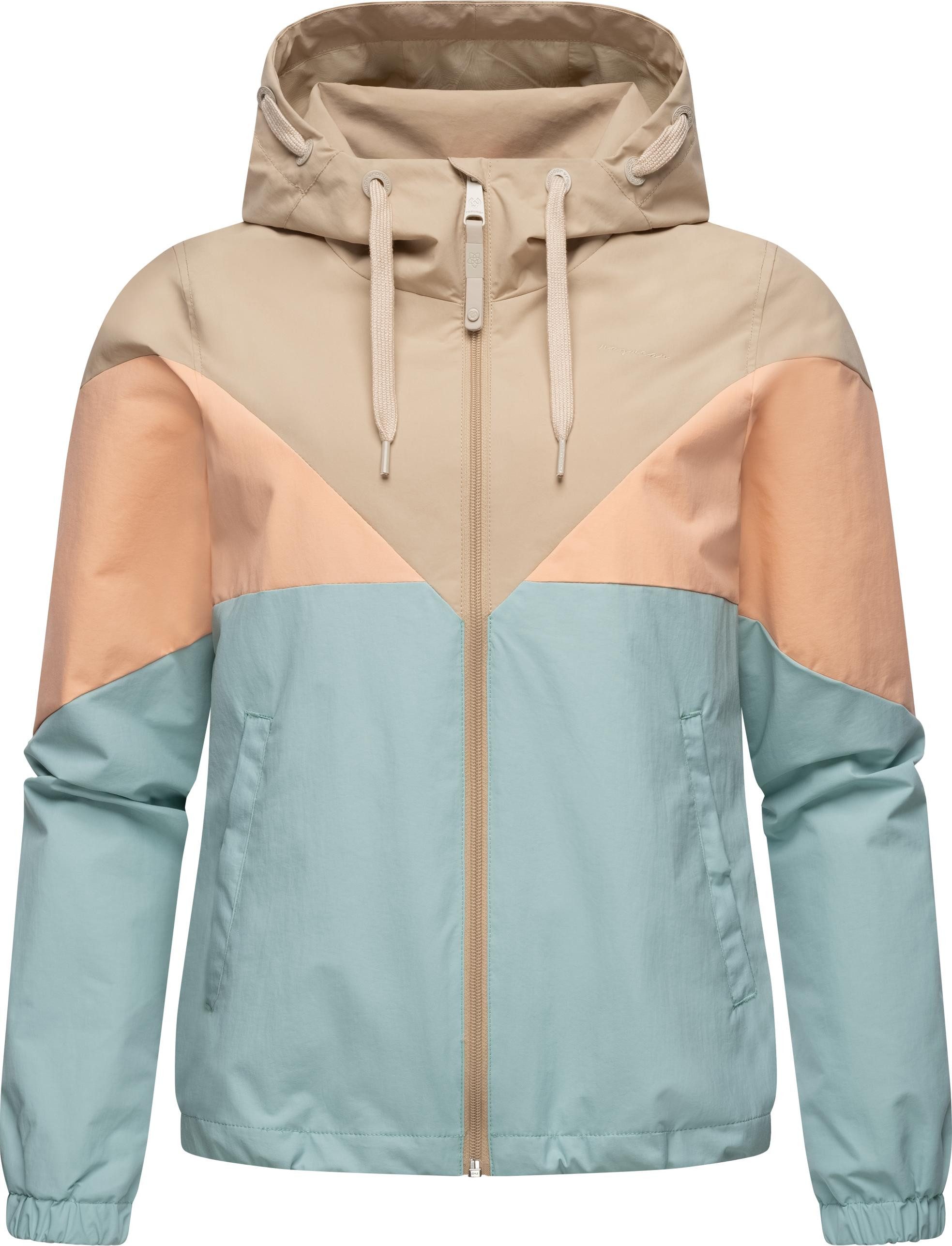 Ragwear Funktionsjacke Rochele wasserdichte Damen Übergangsjacke mit großer Kapuze