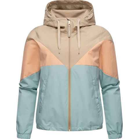 Ragwear Funktionsjacke Rochele wasserdichte Damen Übergangsjacke mit großer Kapuze