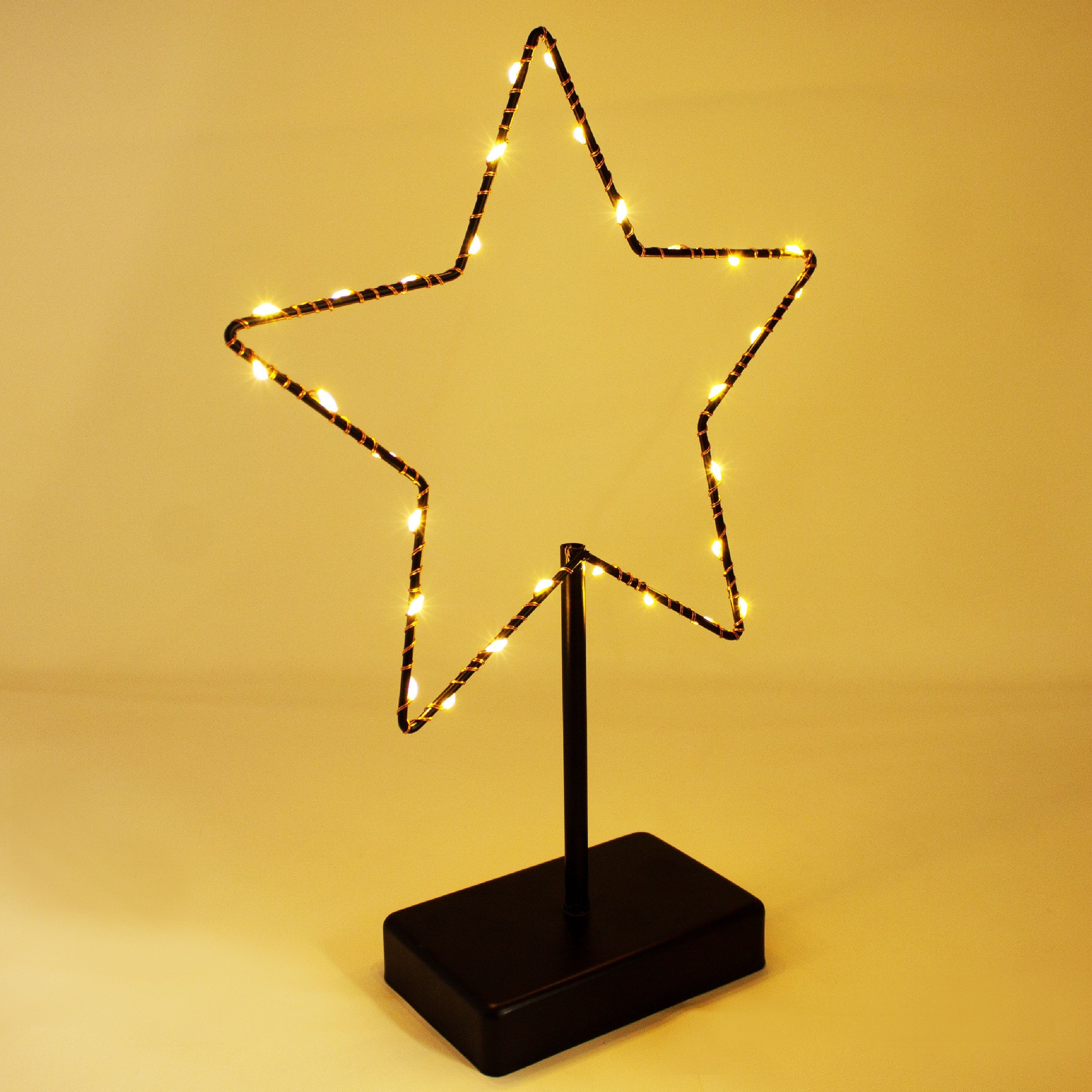 ToCi LED Stern Deko-Aufsteller Stern LED-Beleuchtung Metall-Leuchter 30 LED günstig online kaufen