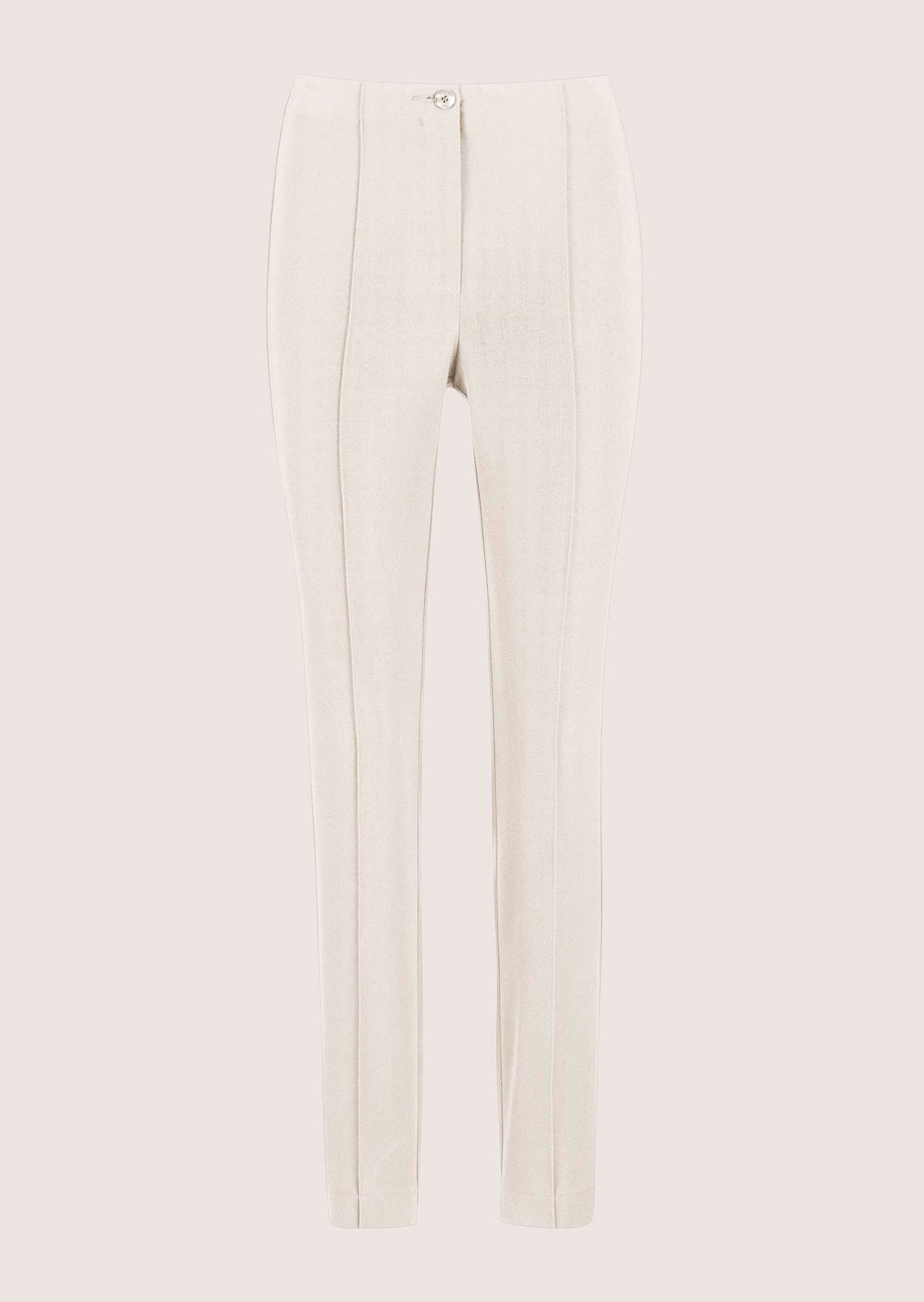 MADELEINE Stoffhose Slim Fit Stretchhose mit Biesen Stoffhose mit abgesteppter Biese und Komfortbund, knöchellang