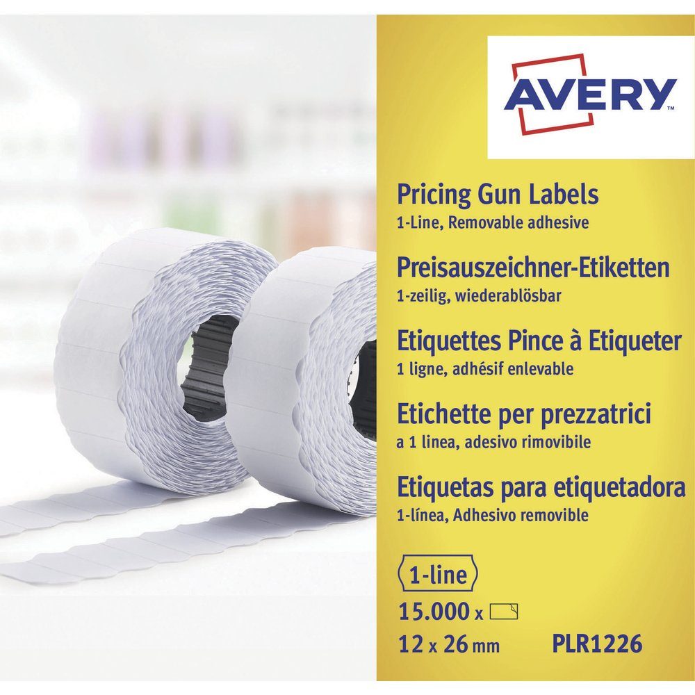 Avery Zweckform Etikett Avery-Zweckform Preis-Etiketten PLR1226 Wiederablösbar Etiketten-Breit