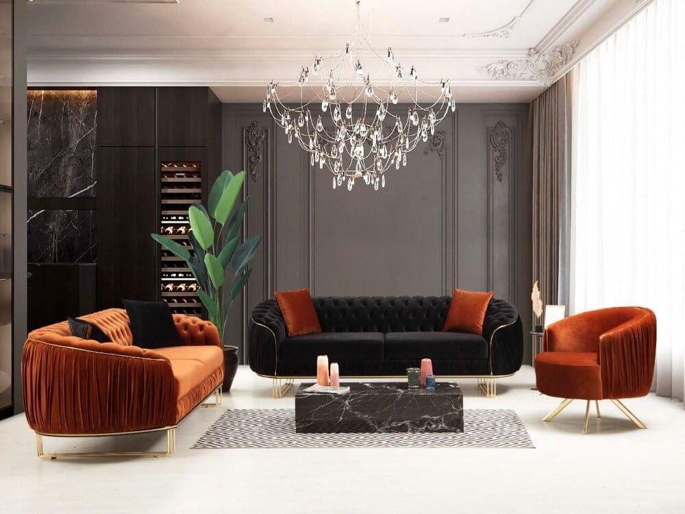 Nobelaa Sofa Sitzgruppe/Sofa Set - Wohnzimmergarnitur "Cosmos" 3+3+1+1