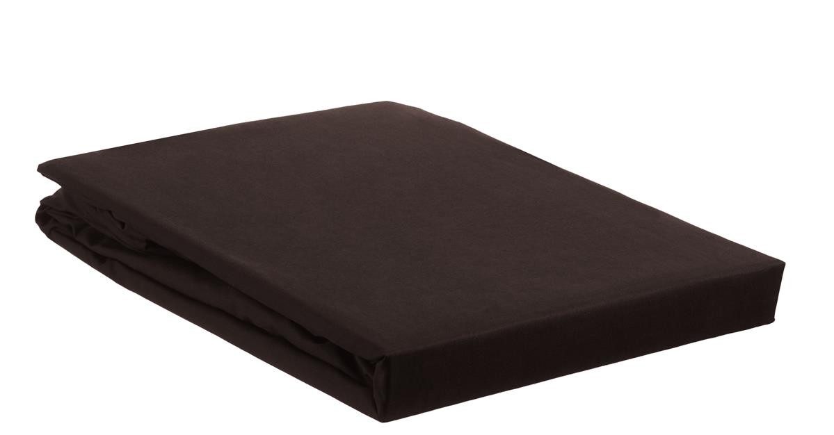 Ambiante Spannbettlaken Spannbettlaken Baumwoll Uni HL Brown 70x200 braun, Baumwolle, Gummizug: Rundum, (1 Stück), Spannbettlaken Spannbetttuch Laken mit Gummizug