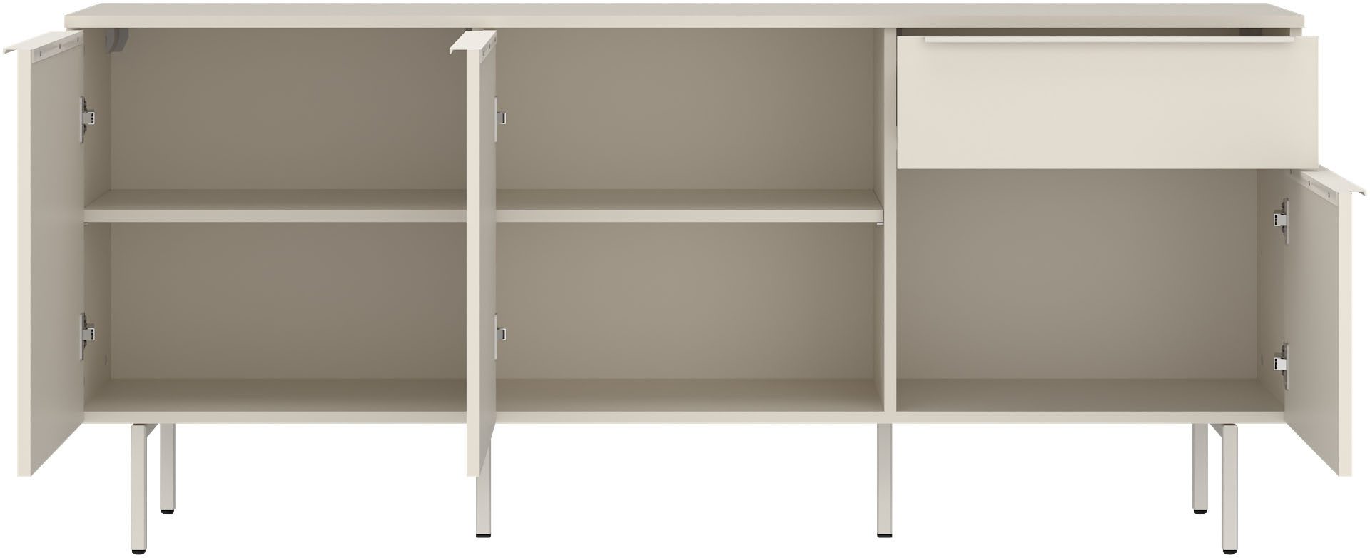 TOM TAILOR HOME Sideboard, Lowboard, Breite 165 cm,3 Türen,1 Schublade, viel Stauraum