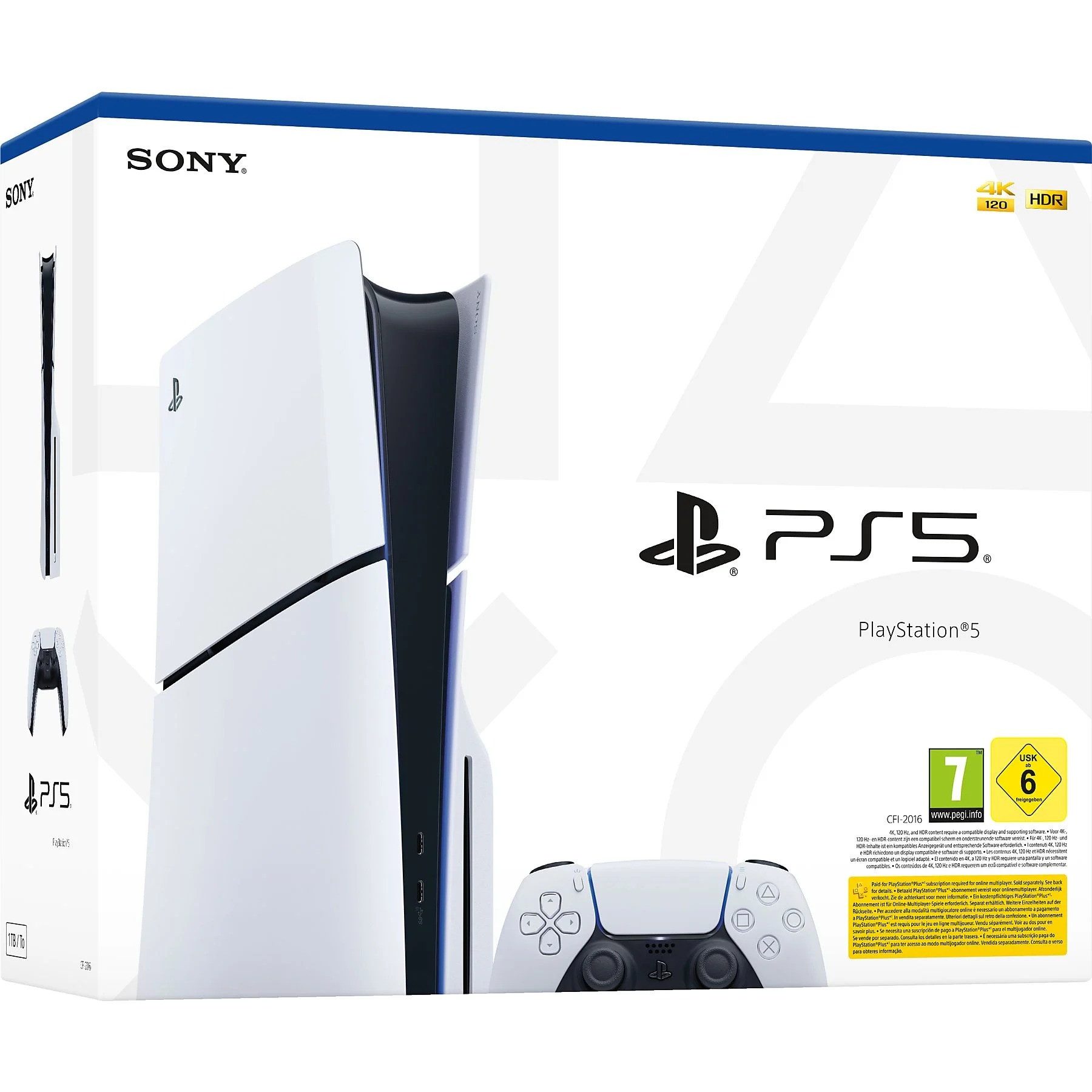 Playstation PS5 Konsole Slim Edition Disc Laufwerk mit 1 Controller (Bundle), 1TB SSD Console, 4k, Gaming Konsole – Bild 5 von 5