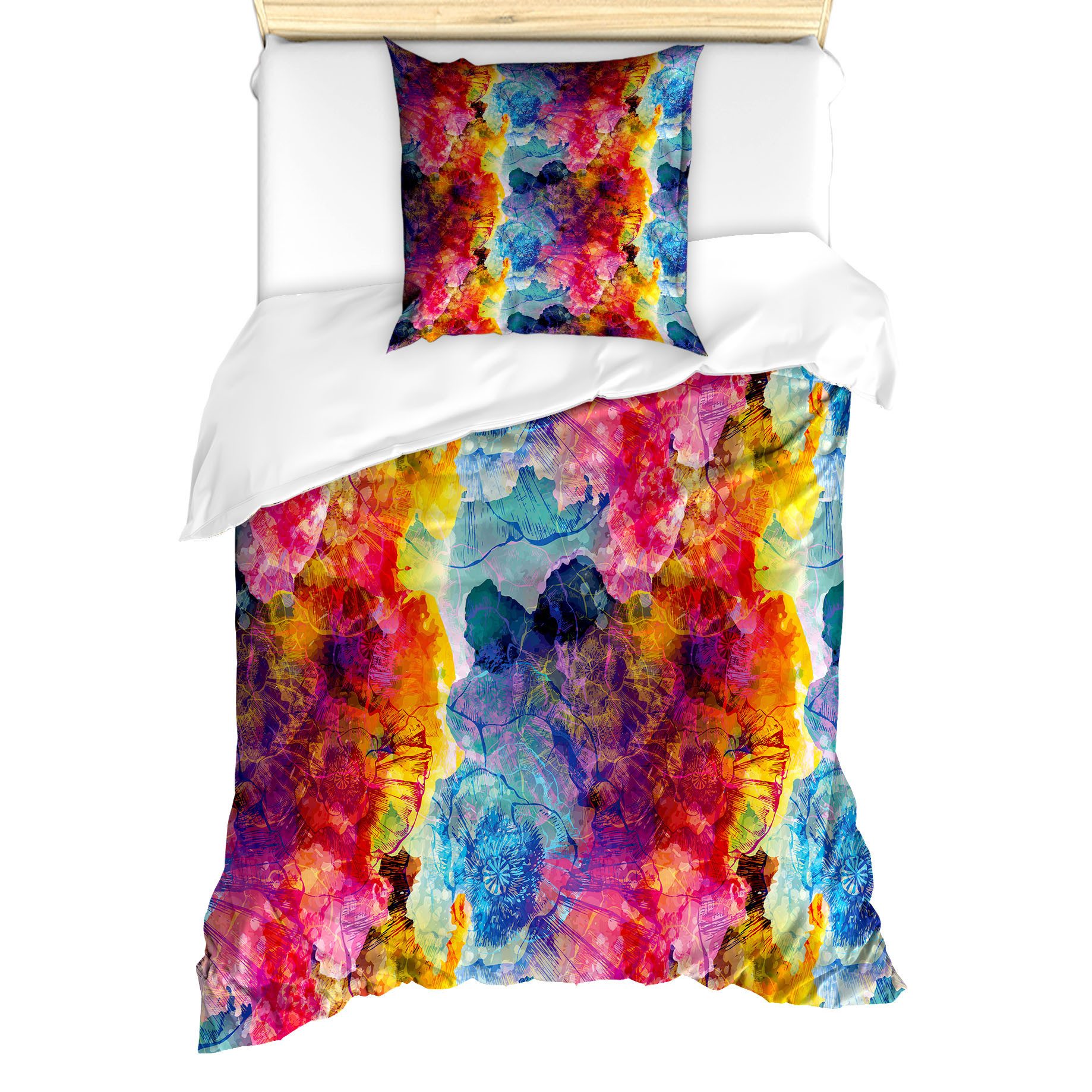Abakuhaus Bettwäsche Milbensicher Allergiker geeignet mit Kissenbezug, Microfaser, Abstrakt Nahtlose Abstrakte Kunst