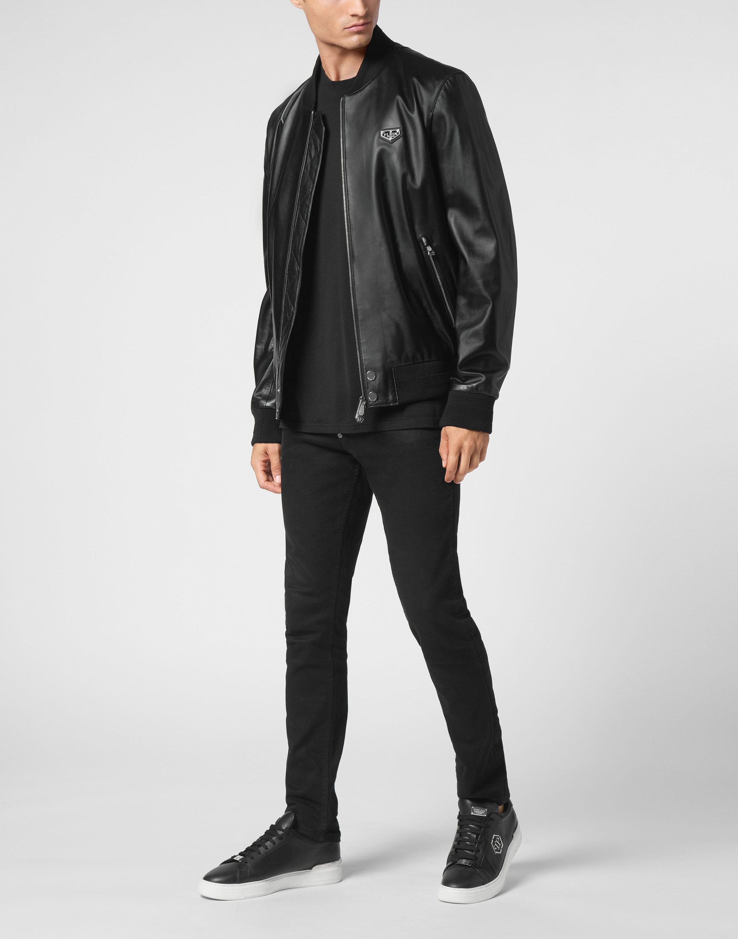 PHILIPP PLEIN Lederjacke Iconic Plein