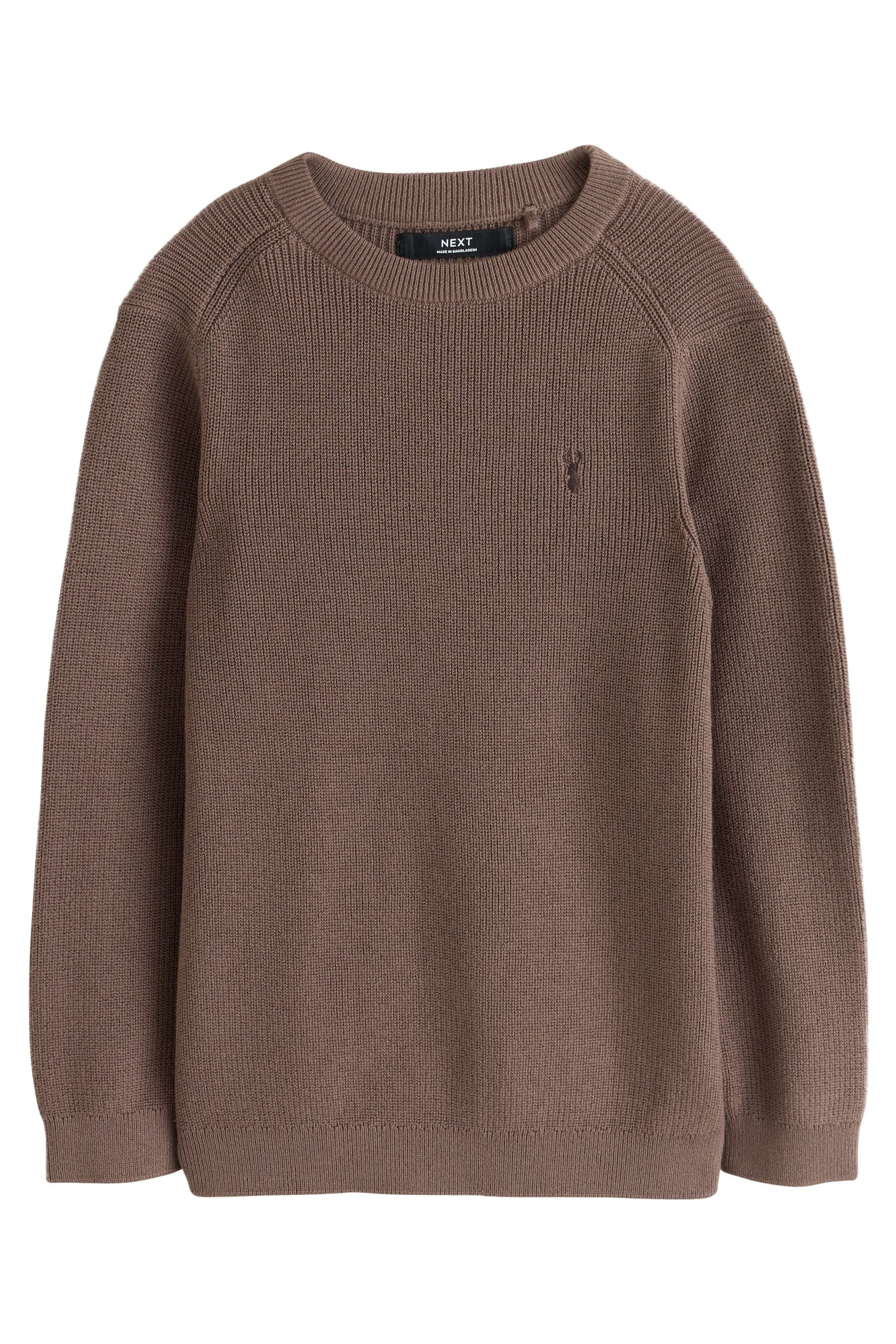Next Rundhalspullover Strickpullover mit Rundhalsausschnitt und Hirsch (1-tlg)