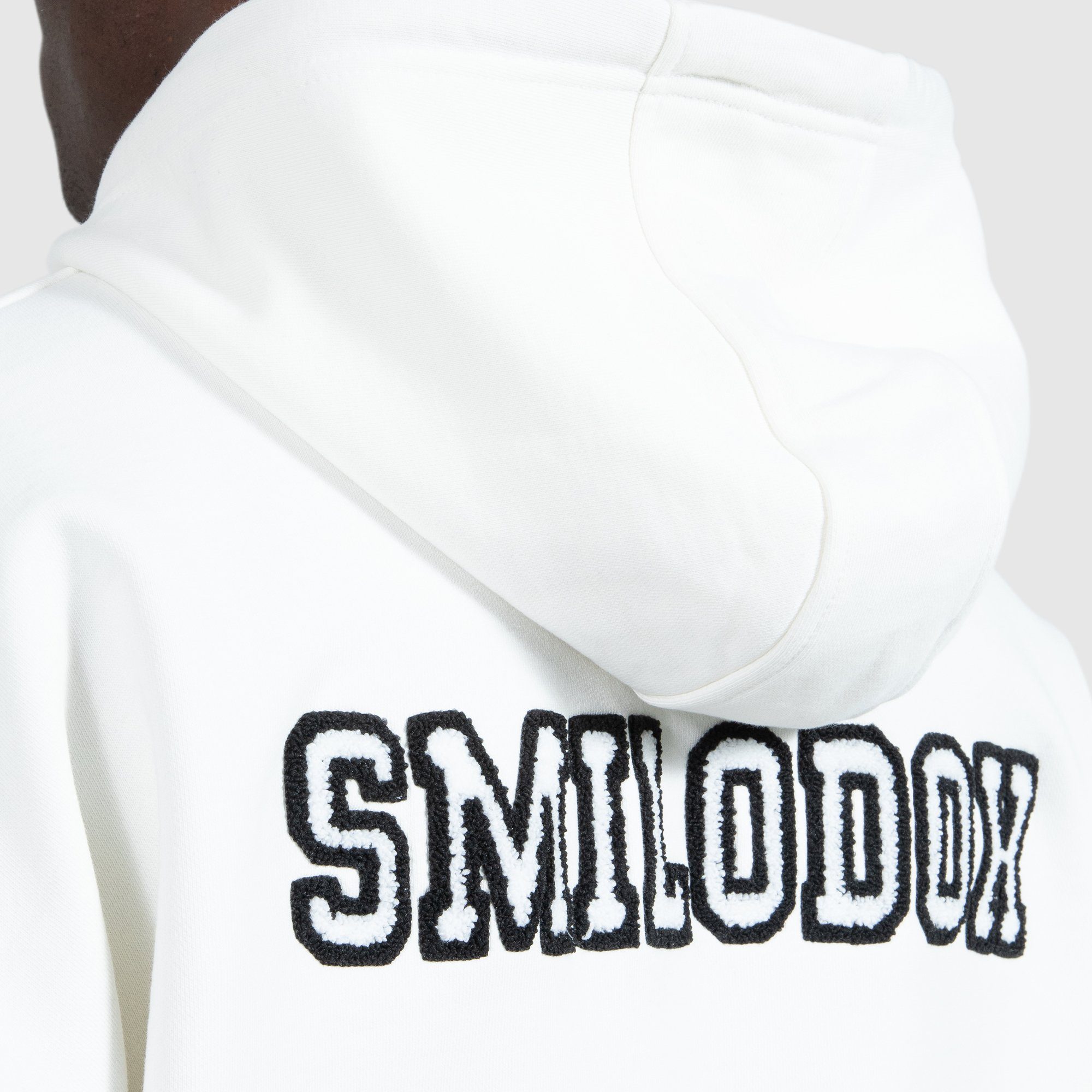 Smilodox Creme 100% Hoodie Oversize, Baumwolle Pharrell