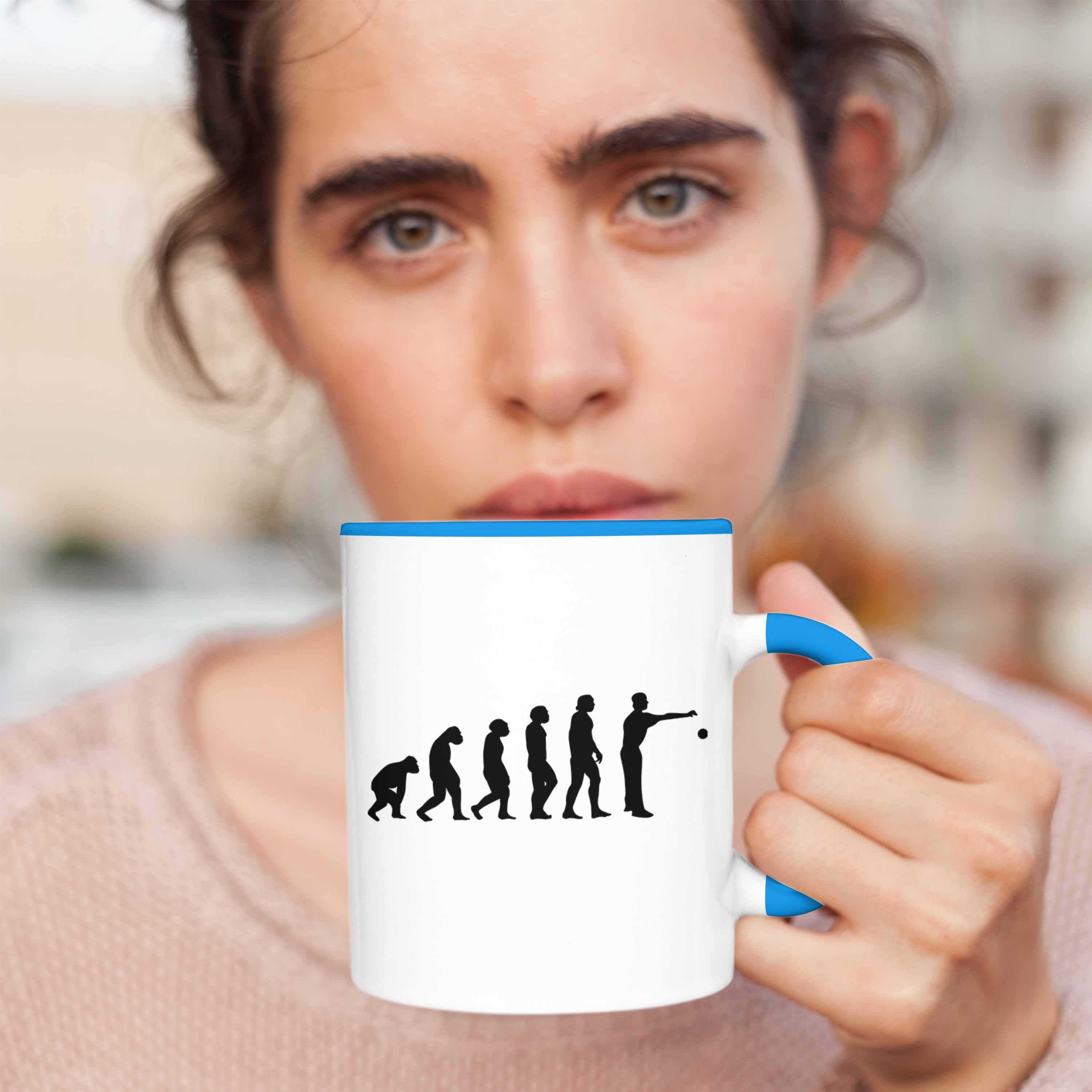 Boule Spruch Blau Tasse Trendation Boule Tasse Evolution Geschenkidee Geschenk Boule-Spieler