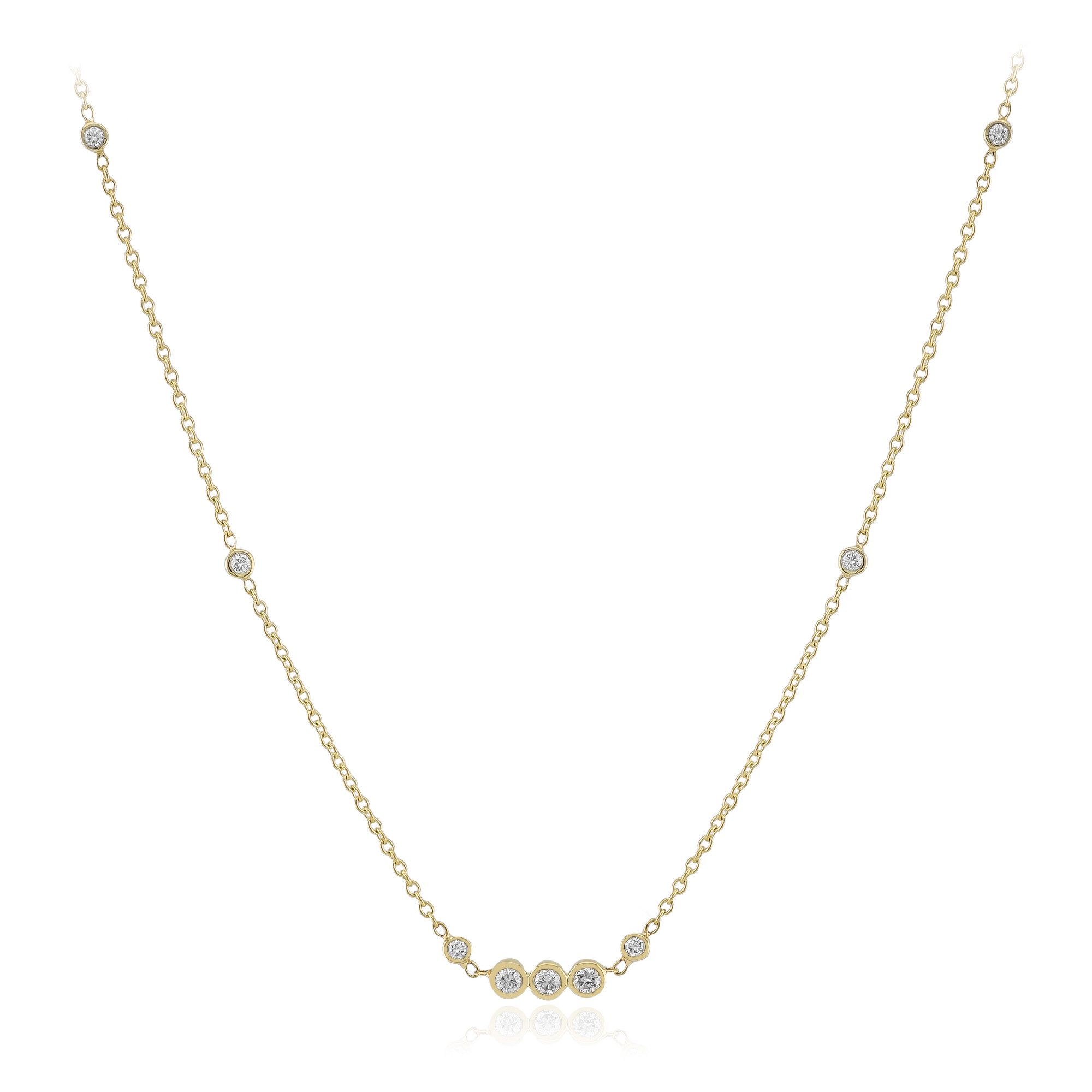 Cavill Goldkette Exquisite Diamantkette aus 9-karätigem Gold, 0,17 ct, 1,47 g (1-tlg)