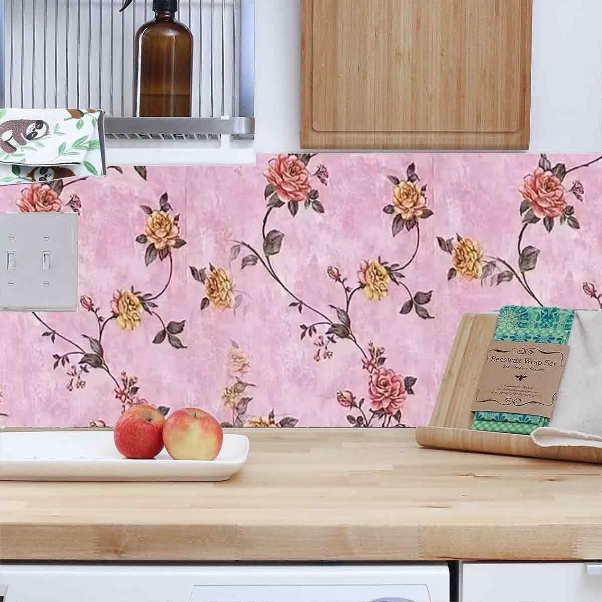 Haus Fototapete Series Pattern Tapete,selbstklebende Floral Jormftte Rosa Tapete,für Deko