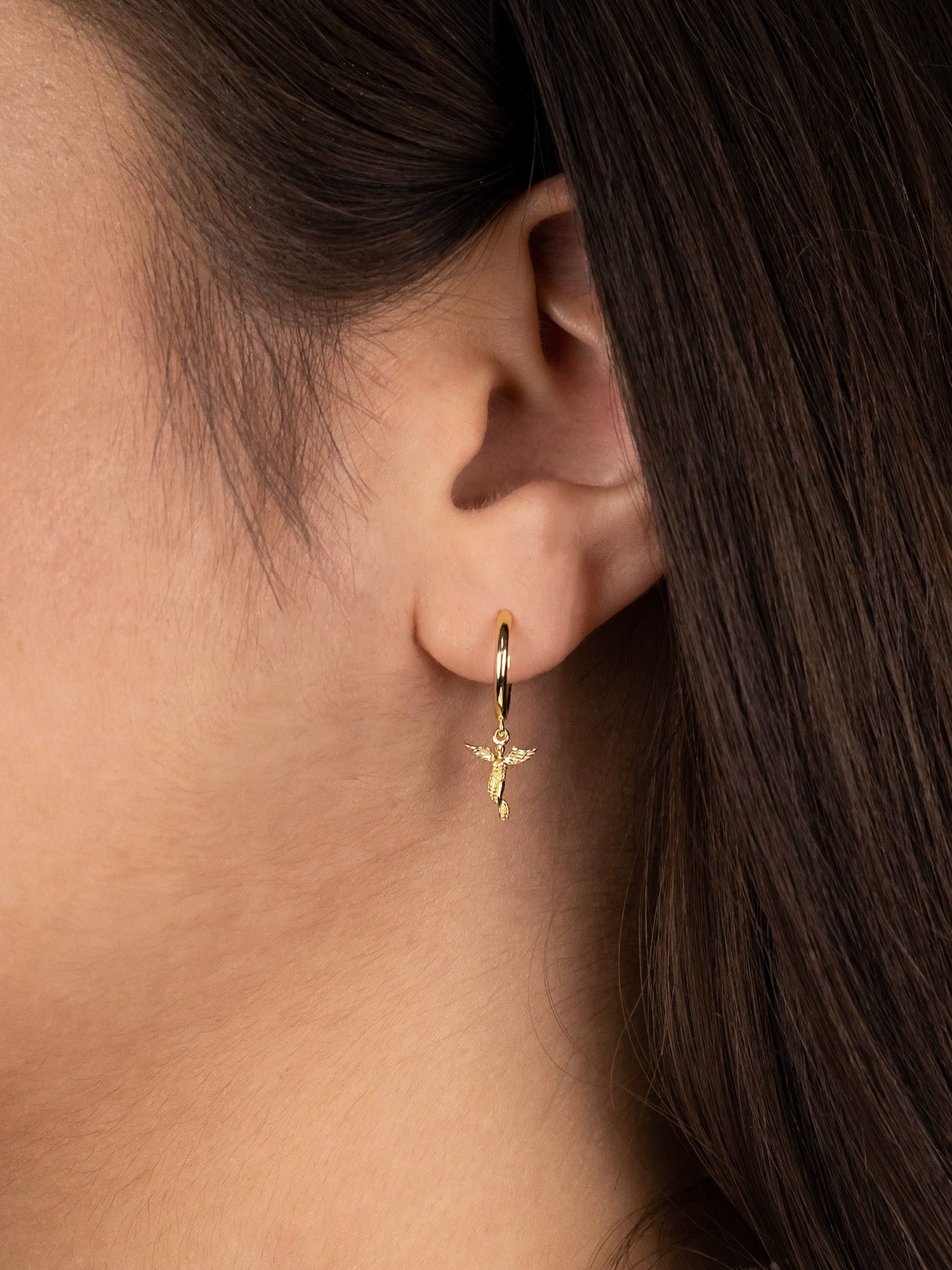 Engelsrufer Paar Creolen Engel, Made in Germany