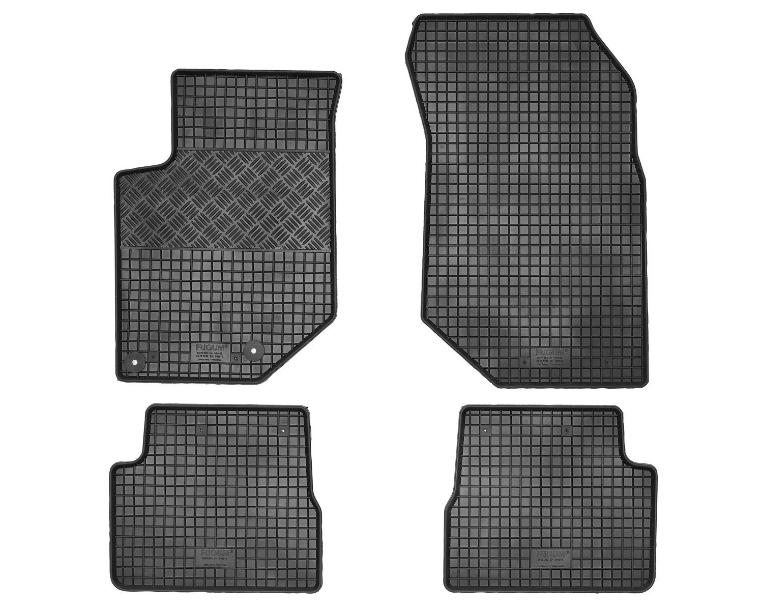 ELMASLINE Auto-Fußmatten Gummi (4 St), für TOYOTA COROLLA CROSS (2020-2024)  - 3D Gummimatten mit extra hohem Rand für mehr Schutz - Passend für  Baujahre:, 2020 - 2024