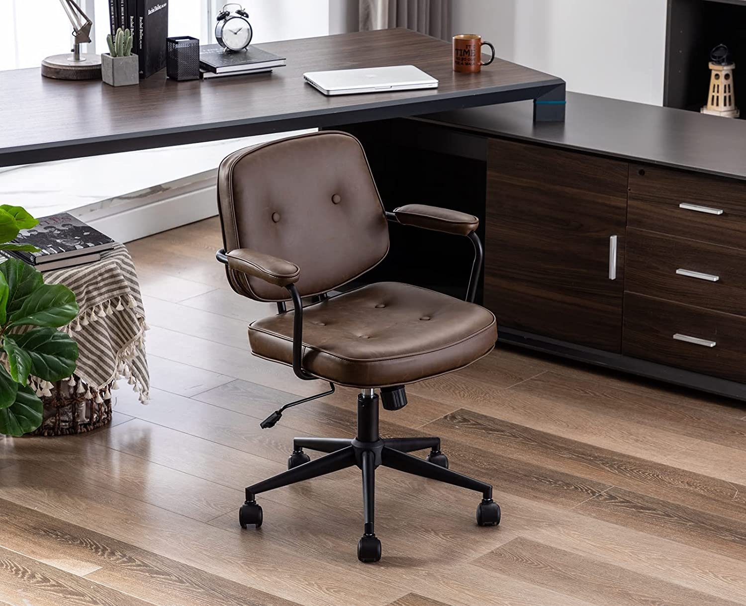 WAHSON OFFICE CHAIRS Bürostuhl Ledbezug Schreibtischstuhl günstig online kaufen