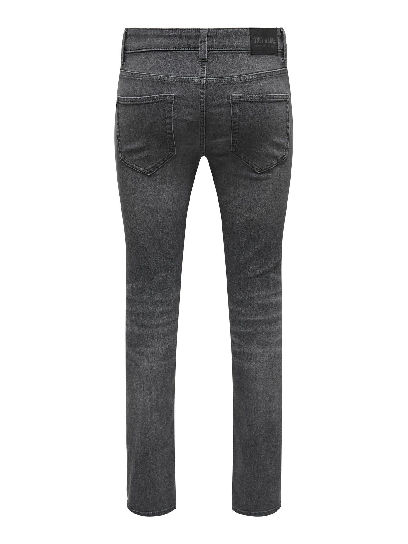 Washed Jeans in Hellgrau SONS Denim Fit Stoned Slim Basic & ONLY ONSLOOM 5615 Hose Pants Slim-fit-Jeans
