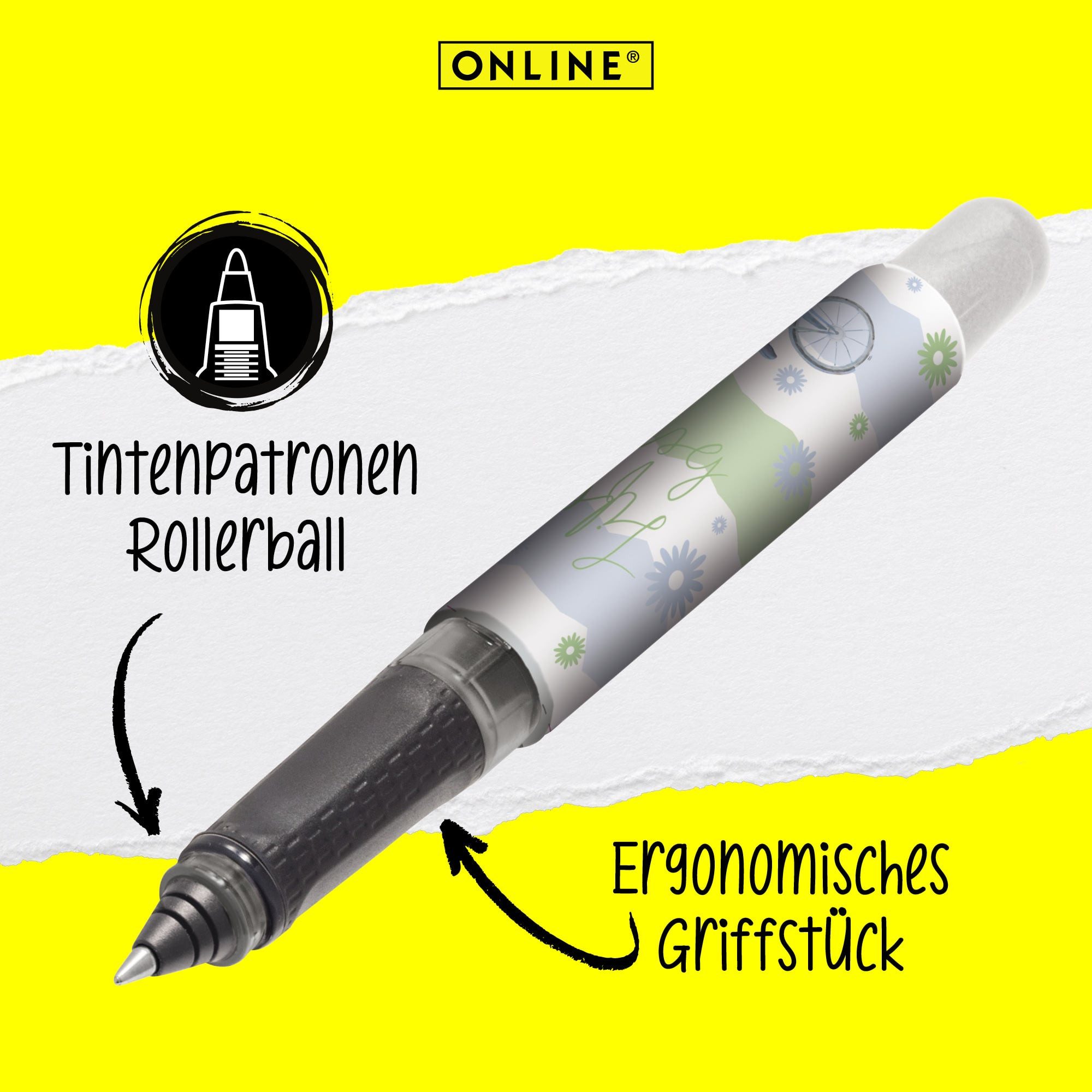 Thumbnail - Online Pen Tintenroller College Tintenpatronen-Rollerball, ergonomisch, ideal für die Schule, hergestellt in Deutschland