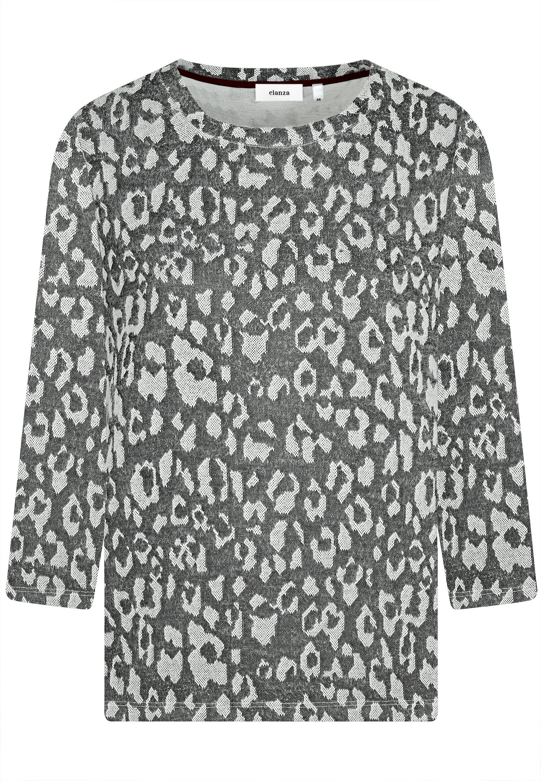 elanza T-Shirt Shirt mit Leo-Jacquard-Muster in günstig online kaufen