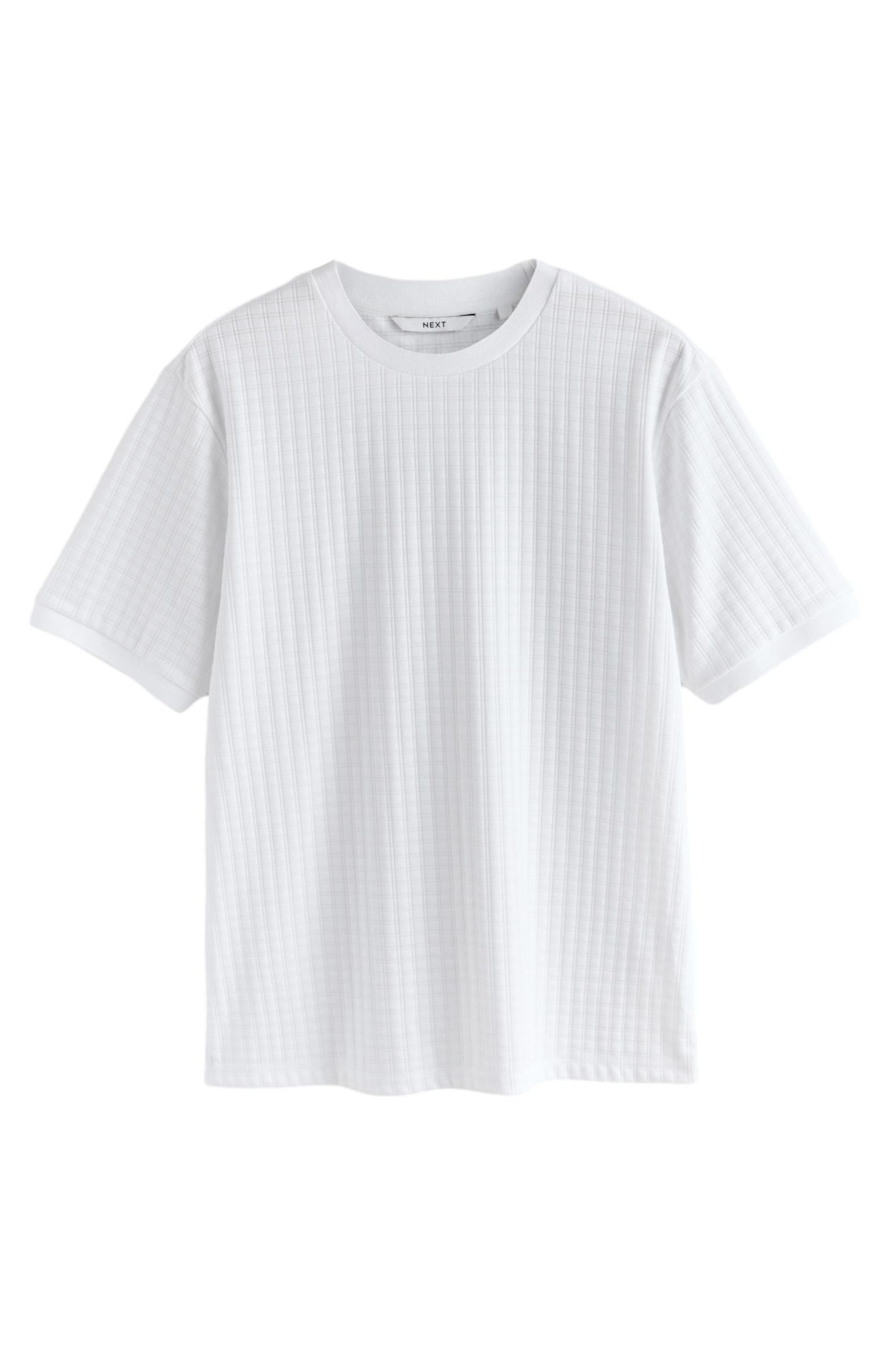T-Shirt Strukturiertes Kurzarm-T-Shirt