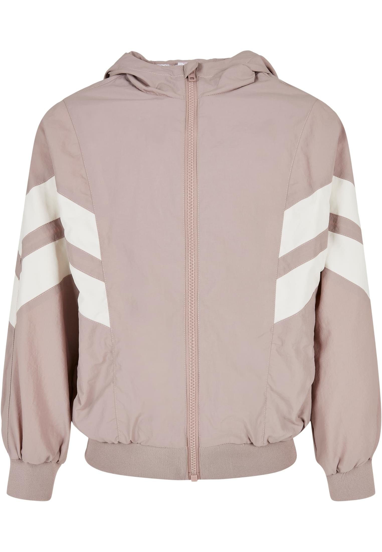 URBAN CLASSICS Blouson Damen Girls Crinkle Batwing Jacket (1-St) duskrose/whitesand | Übergangsjacken